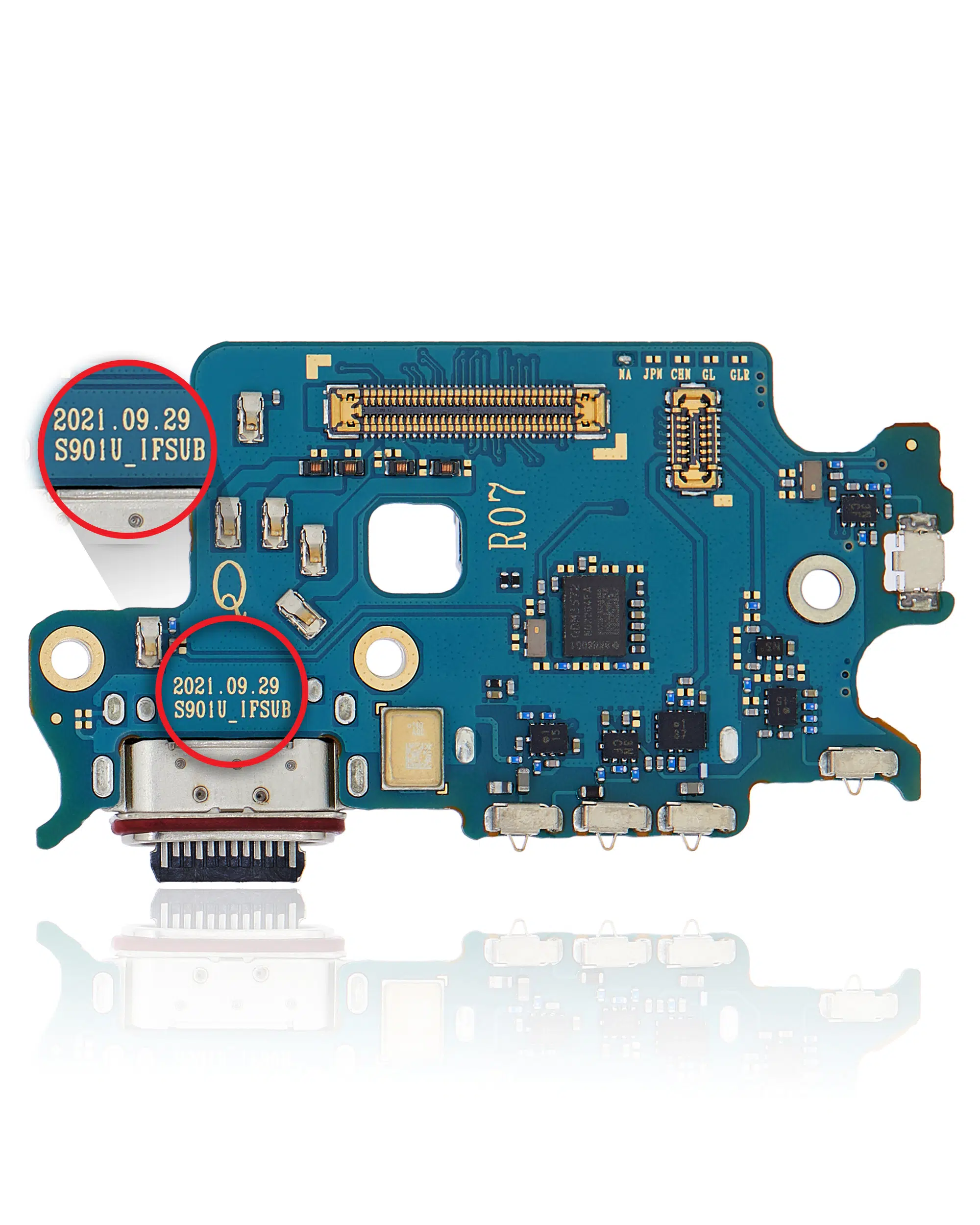 Samsung Galaxy S22 5G (S901U) (ABD Versiyonu) ile Uyumlu Sim Kart Okuyuculu Şarj Portu Kartı (%100 Orijinal Ürün)