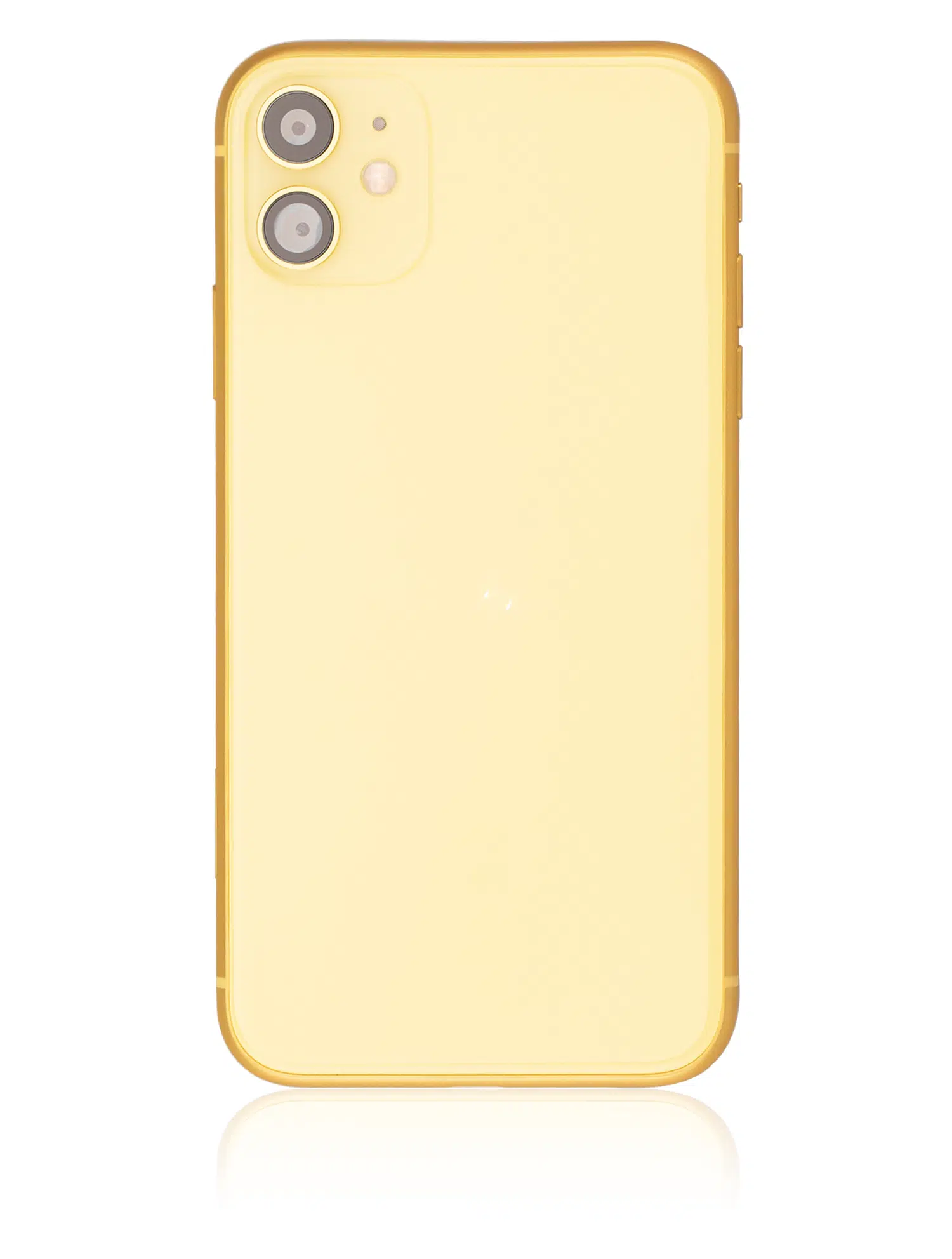 İphone 11 İle Uyumlu Kasa Kapak Set Sarı İçi Boş (Logolu) 1/1 Kasa