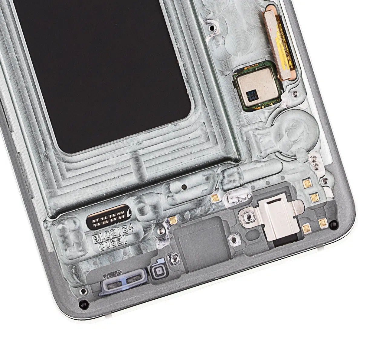 Samsung Galaxy S10 İle Uyumlu Çerçeveli OLED Montajı (Servis Paketi) (Prizma Yeşili) 