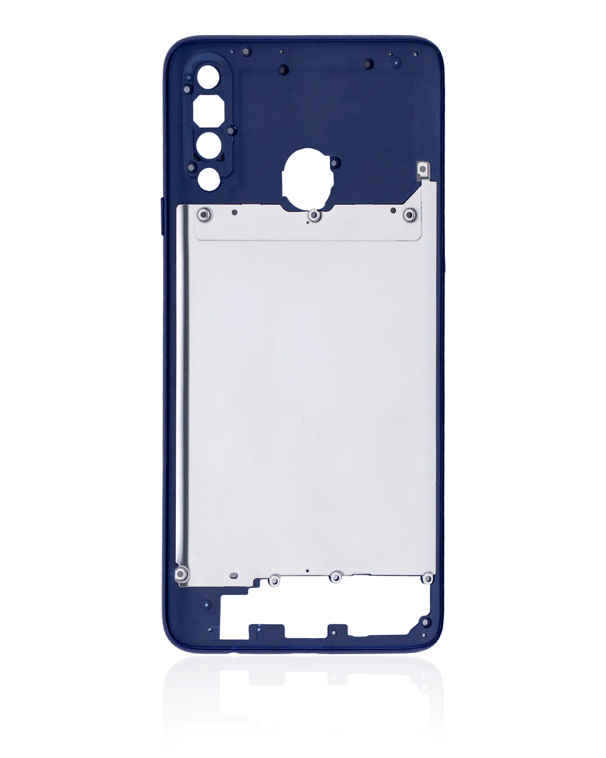 Samsung Galaxy A20S (A207 / 2019) (Aftermarket Plus) (Mavi) ile Uyumlu Orta Çerçeve Muhafaza 