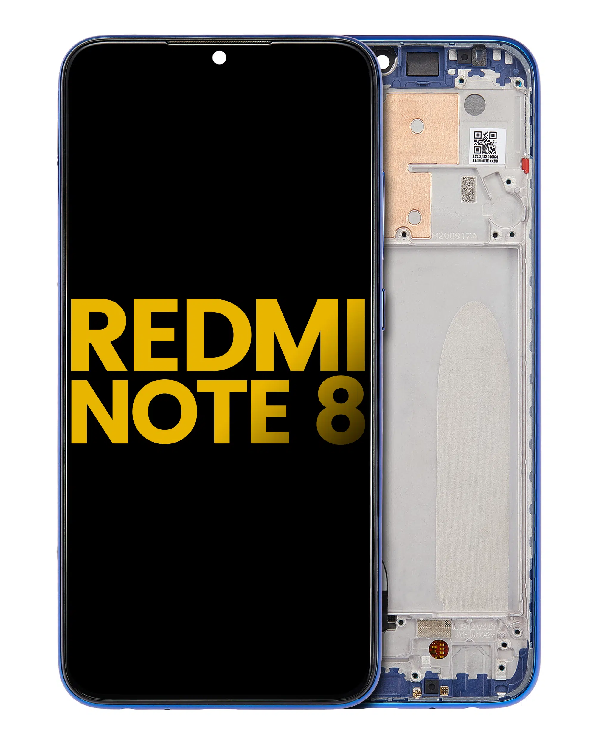 Xiaomi Redmi Note 8 İle Uyumlu Çerçeveli Ekran Dokunmatik Mavi (%100 Orijinal Ürün)
