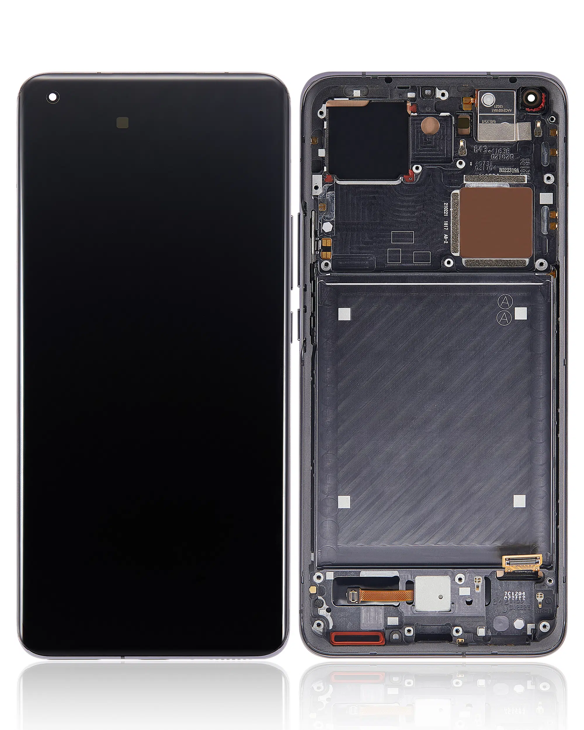 Xiaomi Mi 11 Ultra ile Uyumlu Çerçeveli Ekran Dokunmatik (%100 Orijinal Ürün) (Siyah)