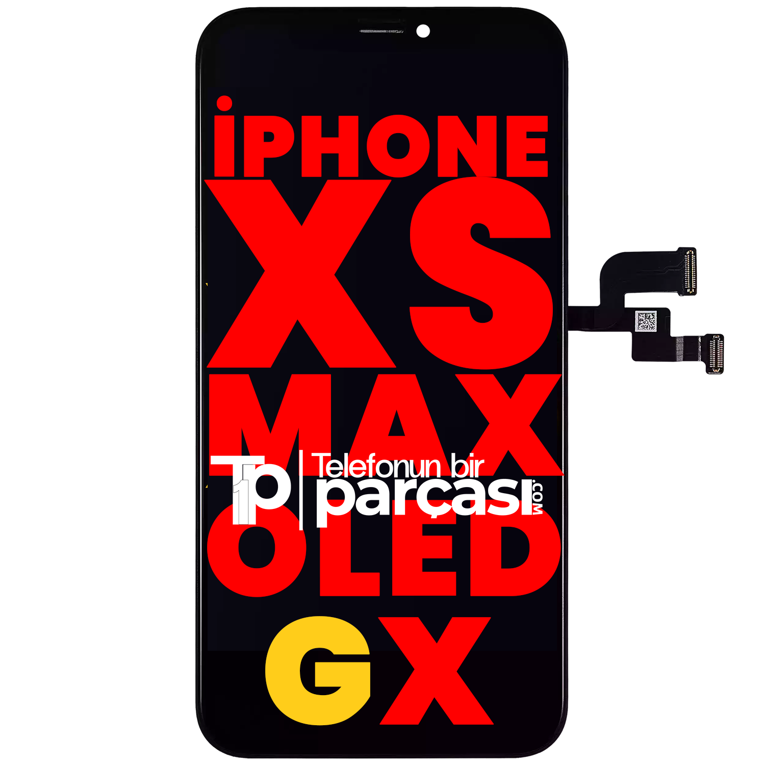 İphone Xs Max Gx Ekran Dokunmatik Siyah %100 Oled