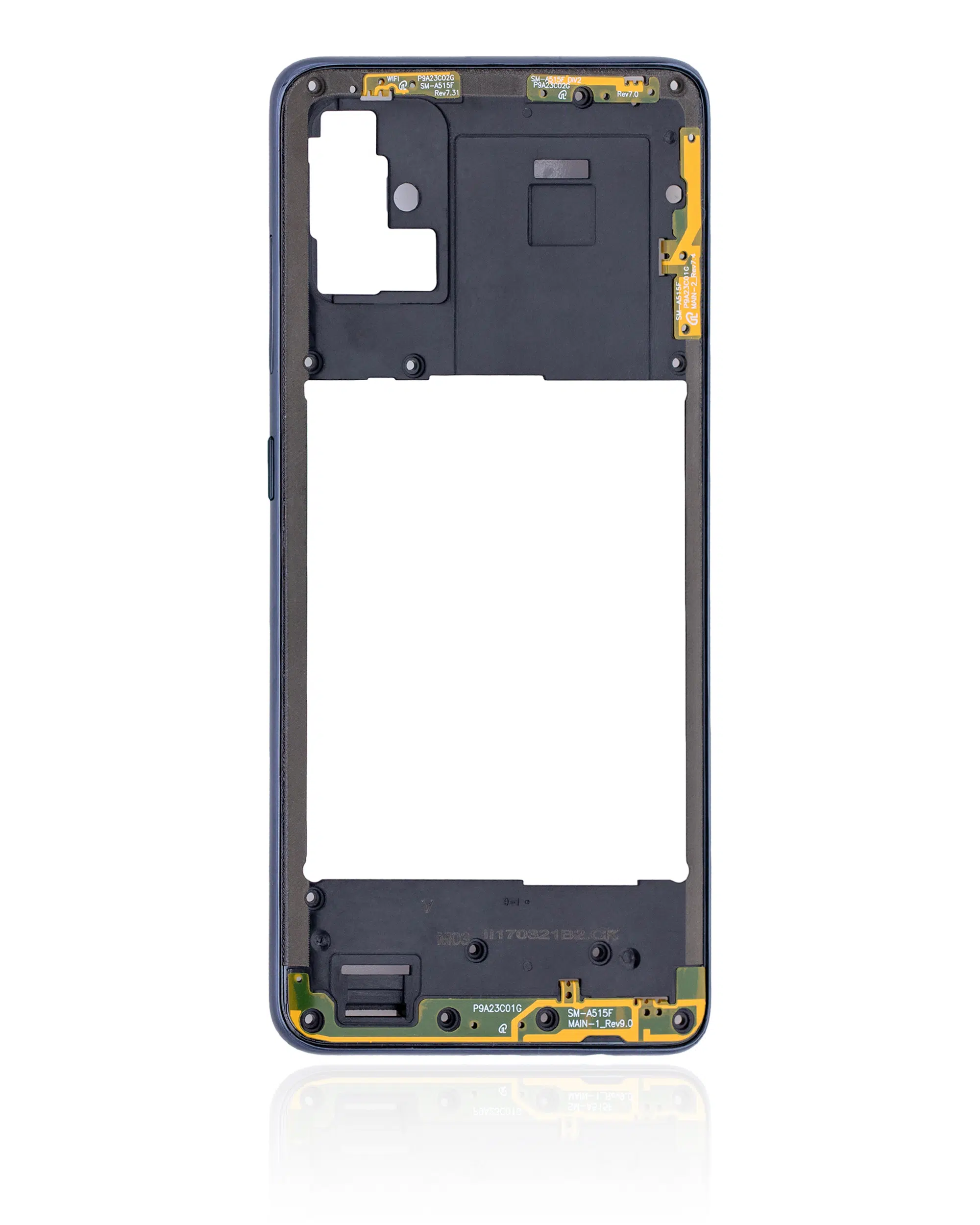 Samsung Galaxy A51 4G (A515 / 2019) (Prism Crush Black) ile Uyumlu Orta Çerçeve Muhafaza 