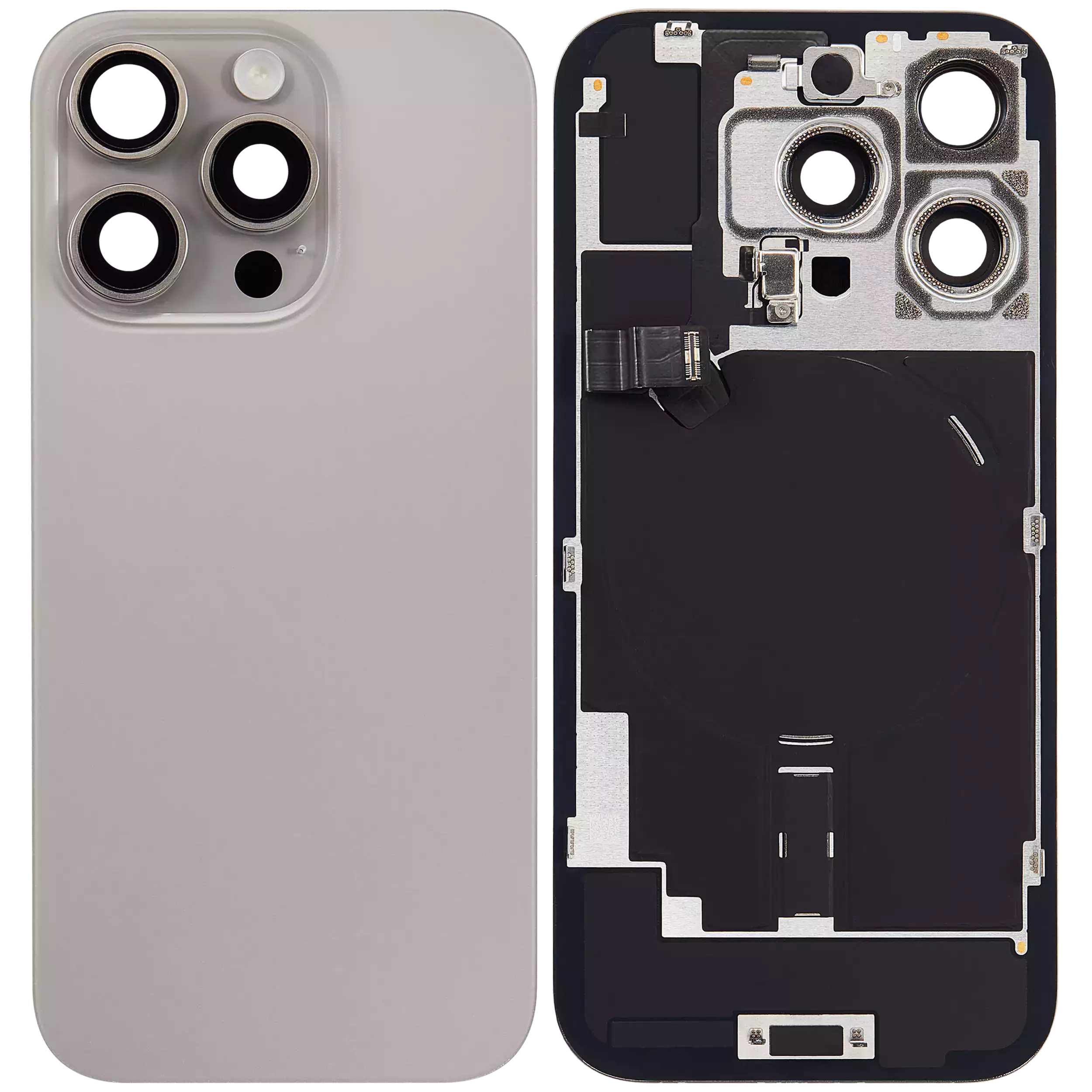 İphone 16 Pro İle Uyumlu Arka Cam Kapak Çelik Plakalı Kablosuz NFC Şarjlı MagSafe Mıknatıslı