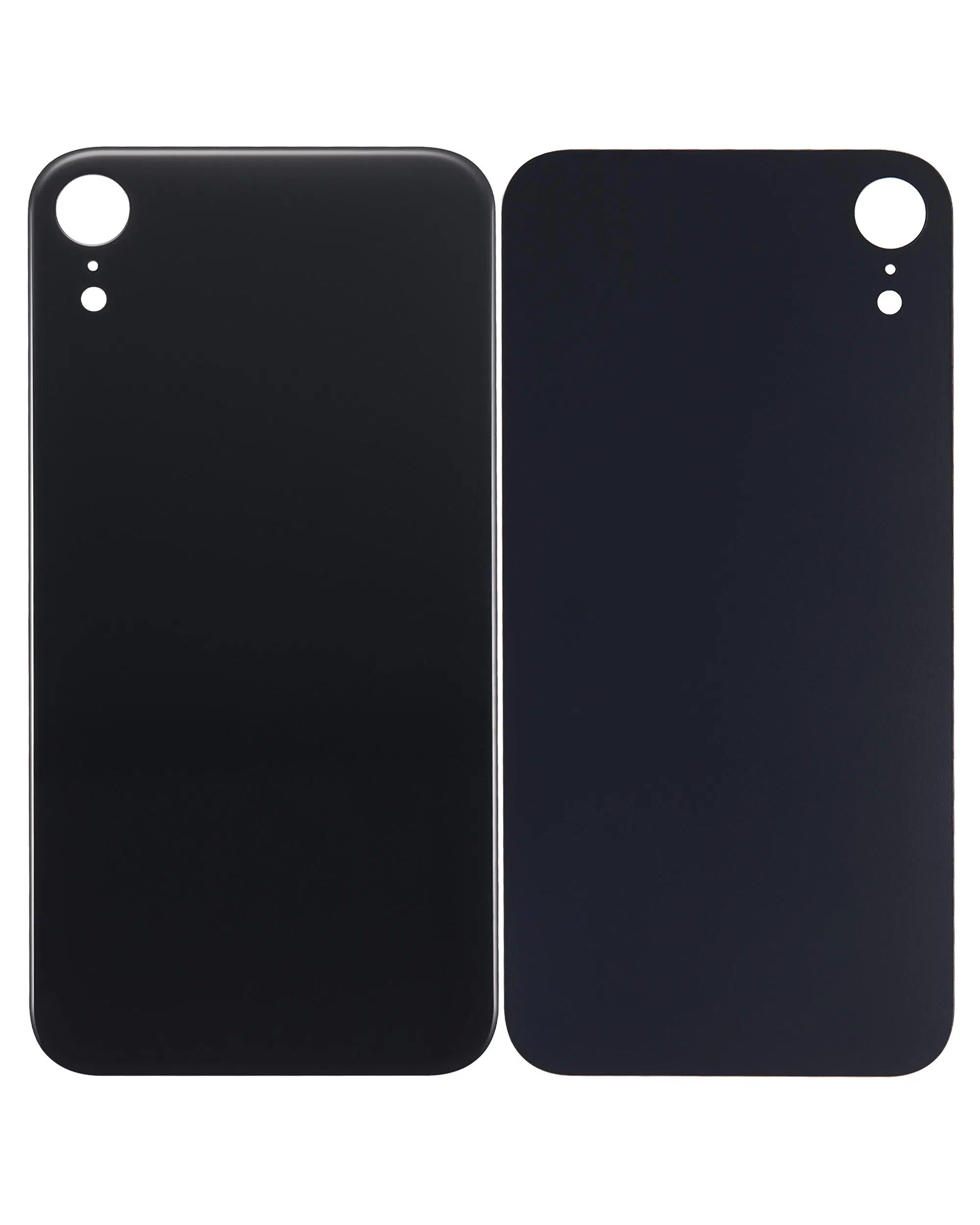 İphone XR İle Uyumlu Arka Cam Siyah (Logolu / Büyük Kamera Deliği)