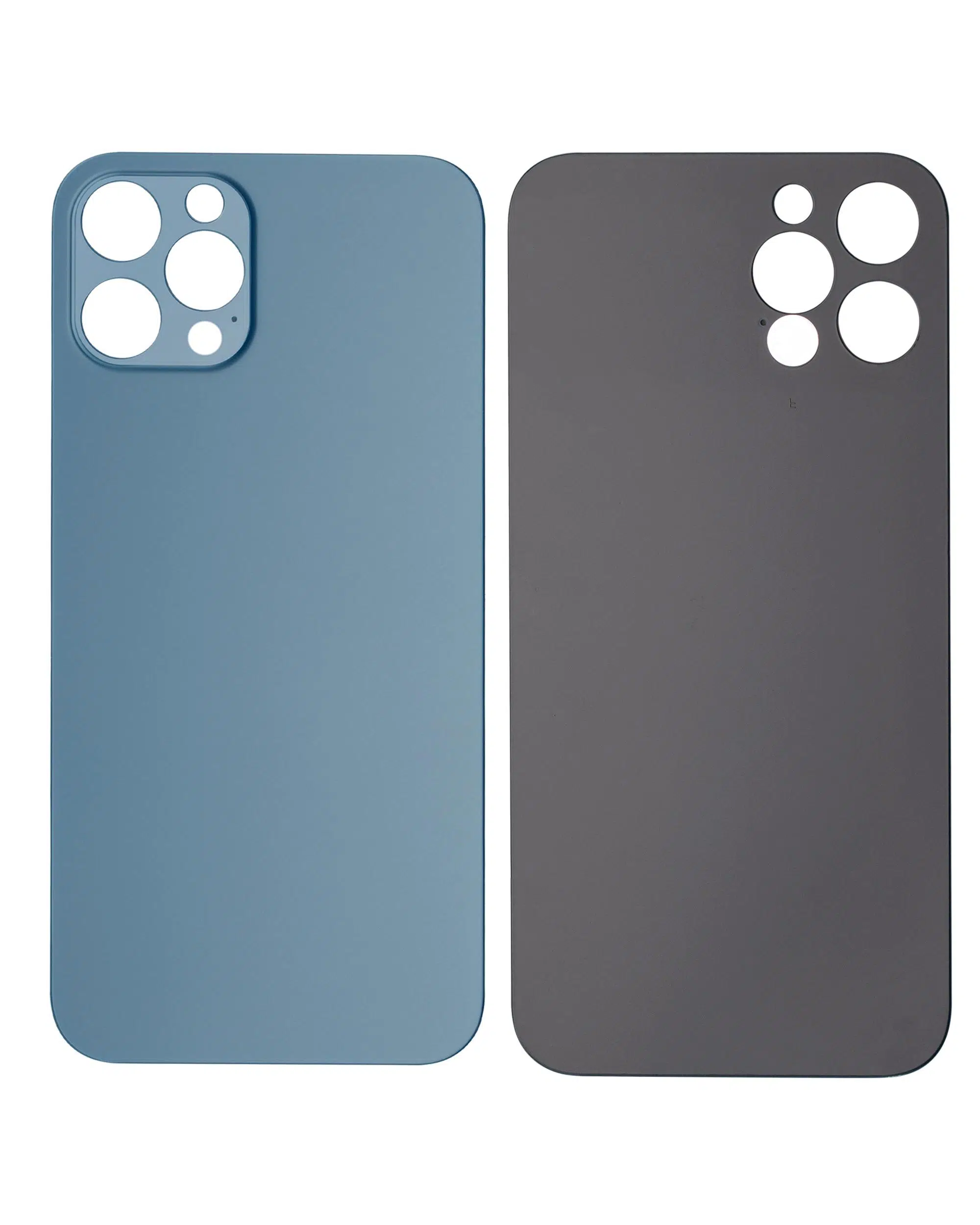 İphone 12 Pro İle Uyumlu Arka Cam Mavi (Logolu / Büyük Kamera Deliği)