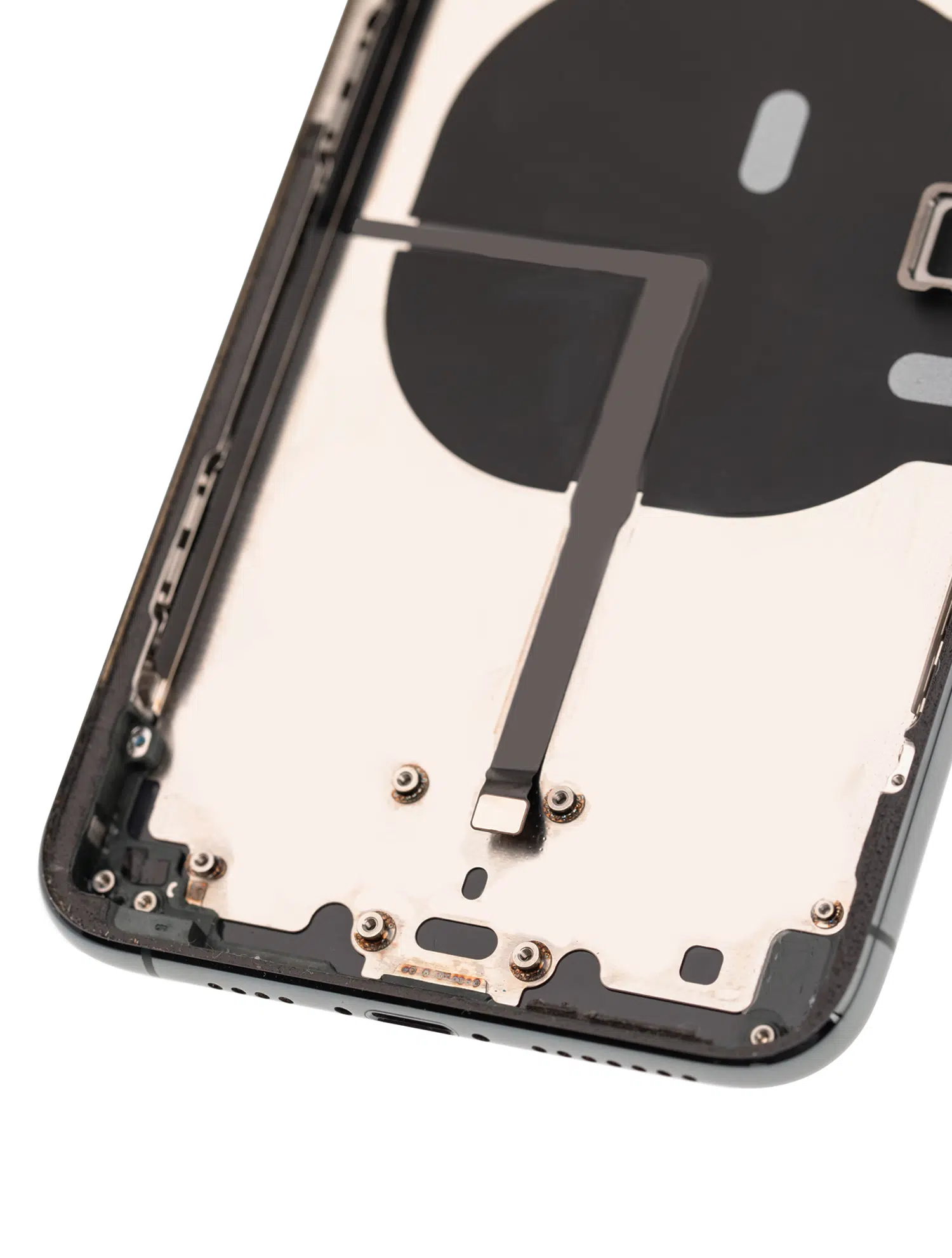 İphone 11 Pro Max İle Uyumlu Kasa Kapak Set Siyah İçi Boş (Logolu) 1/1 Kasa
