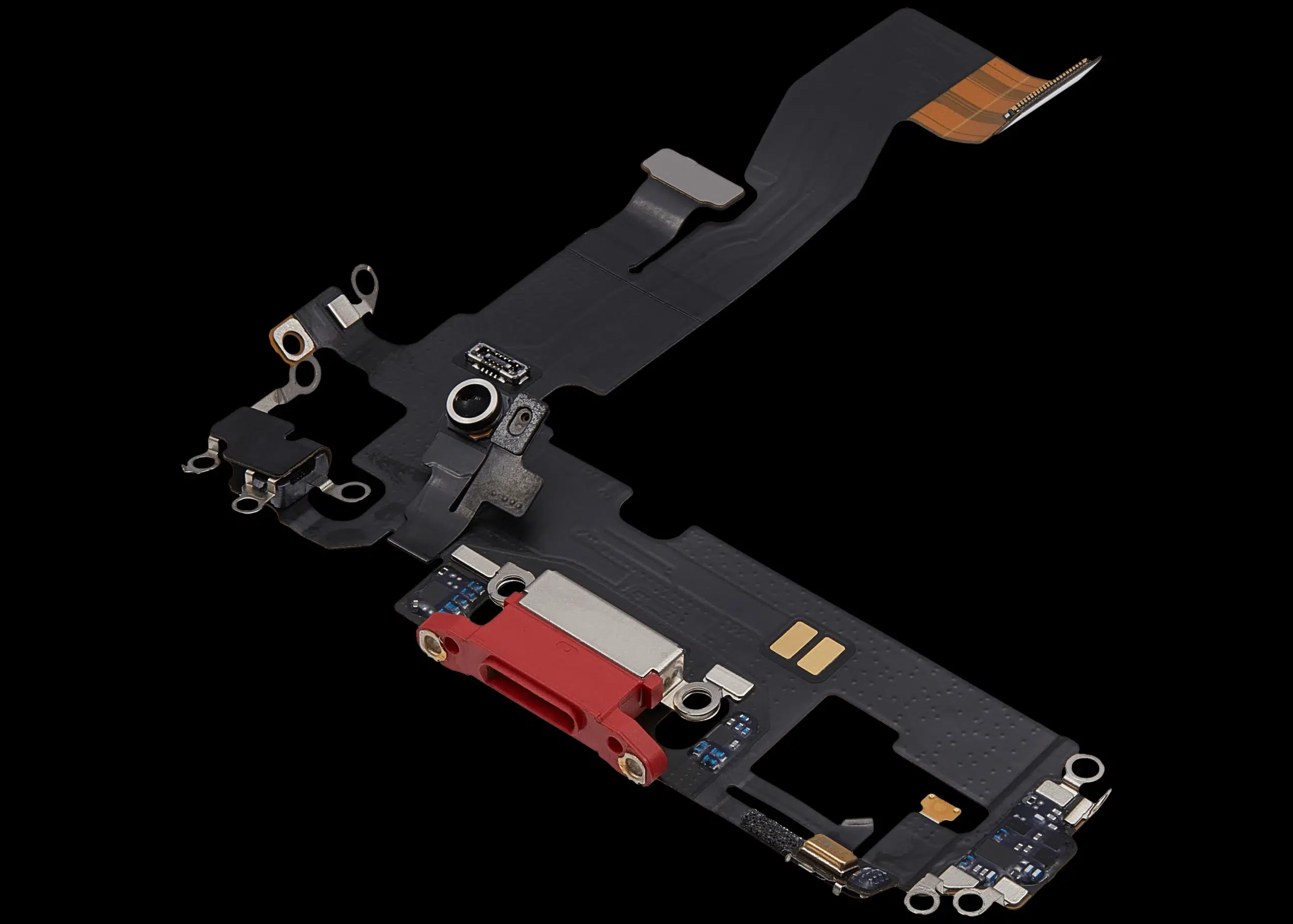 İphone 12/12 Pro ile Uyumlu Şarj Portu Filmi Kablo (Kullanılan OEM Çekme) (Kırmızı) (%100 Orijinal Ürün)