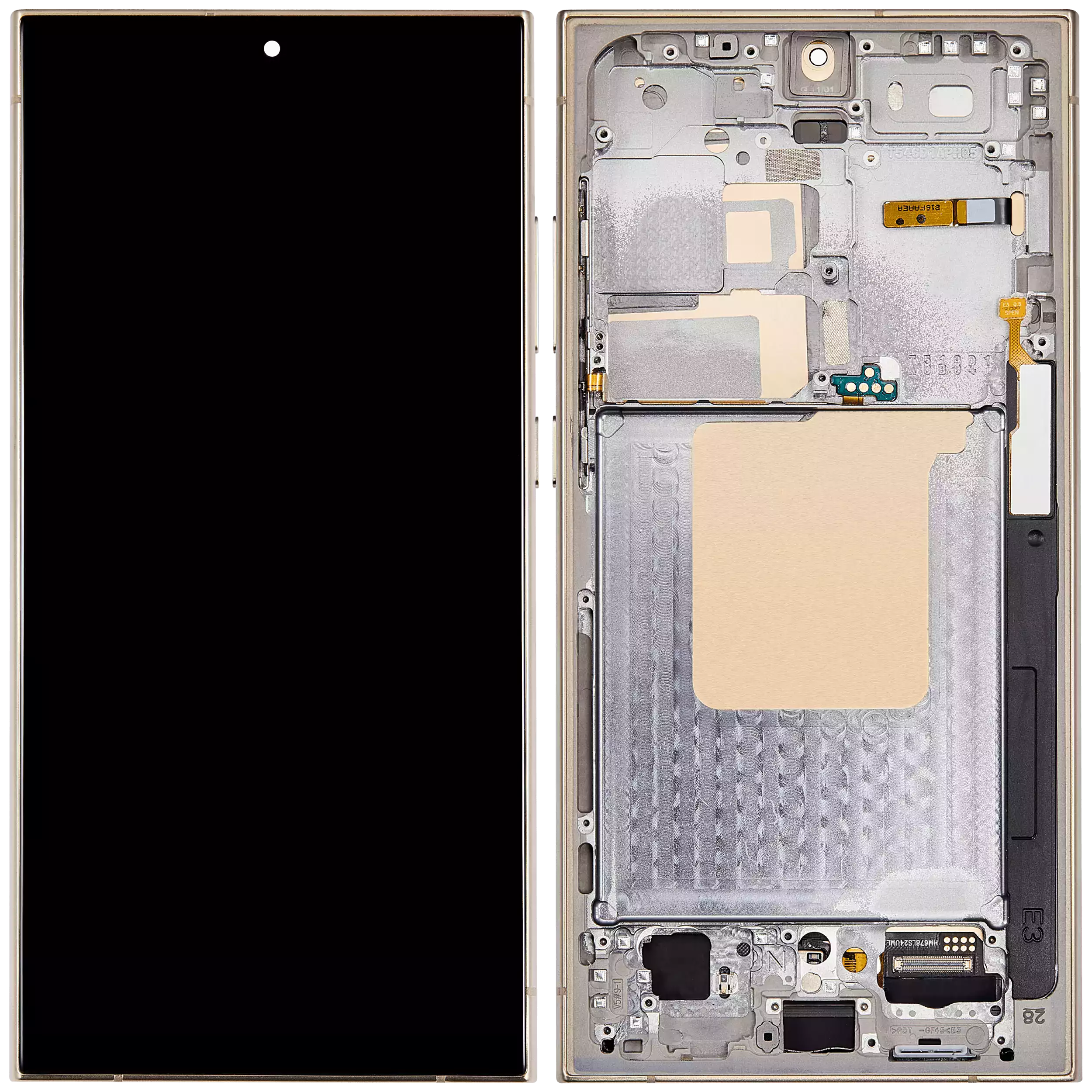 Samsung Galaxy S24 Ultra (ABD ve Uluslararası Versiyon) İle Uyumlu Çerçeveli OLED Ekranı(Sonra... 