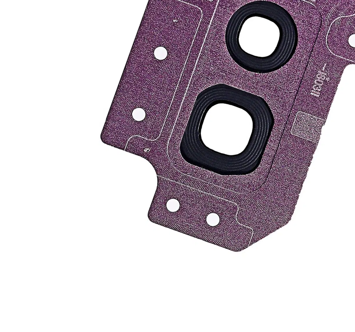 Samsung Galaxy S9 Plus İle Braketli / Çerçeveli Arka Kamera (Orijinal) Lensi (Mor)