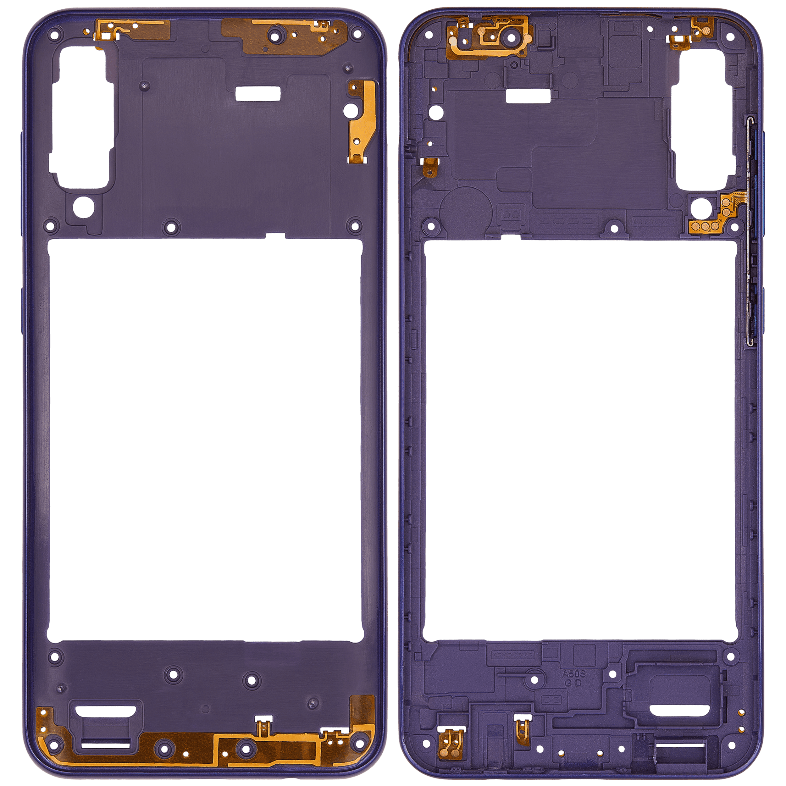 Samsung Galaxy A50s (A507 / 2019) (Aftermarket Plus) (Prism Crush V) ile Uyumlu Orta Çerçeve Muhafaza... 