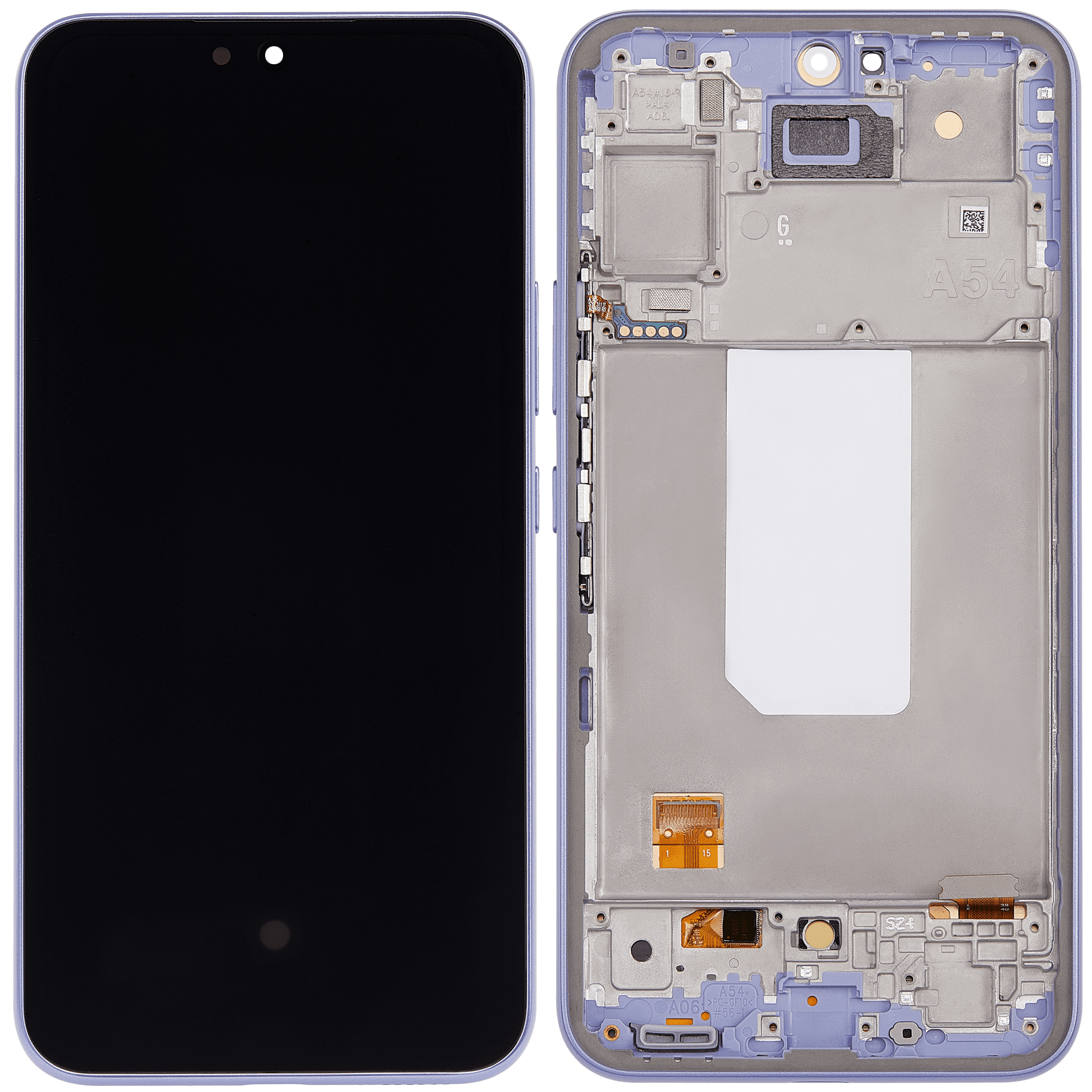 Samsung Galaxy A54 5G (A546 / 2023) İle Uyumlu Çerçeveli Ekran Dokunmatil OLED