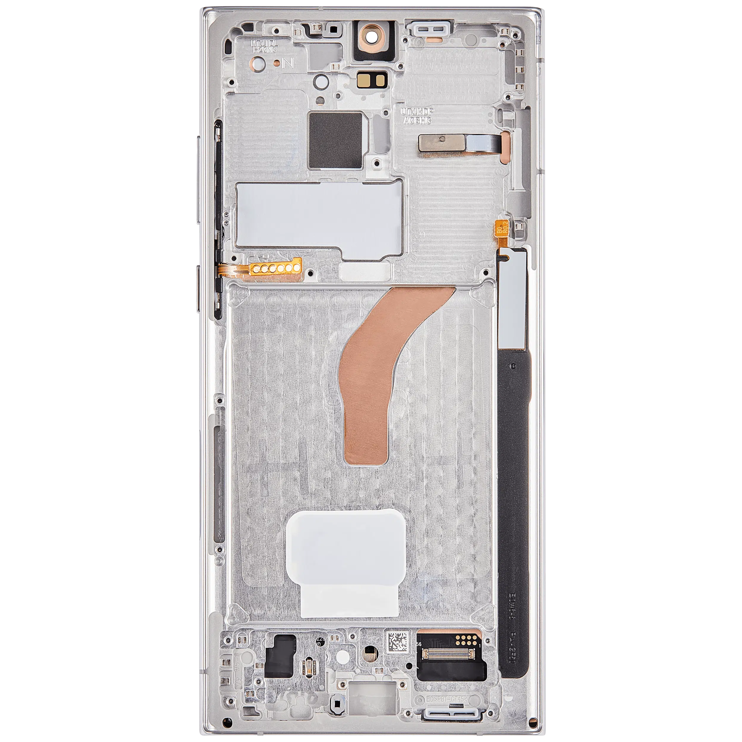 Samsung Galaxy S22 Ultra 5G (Servis Paketi) (Phantom White) ile Uyumlu Çerçeveli OLED Montajı 