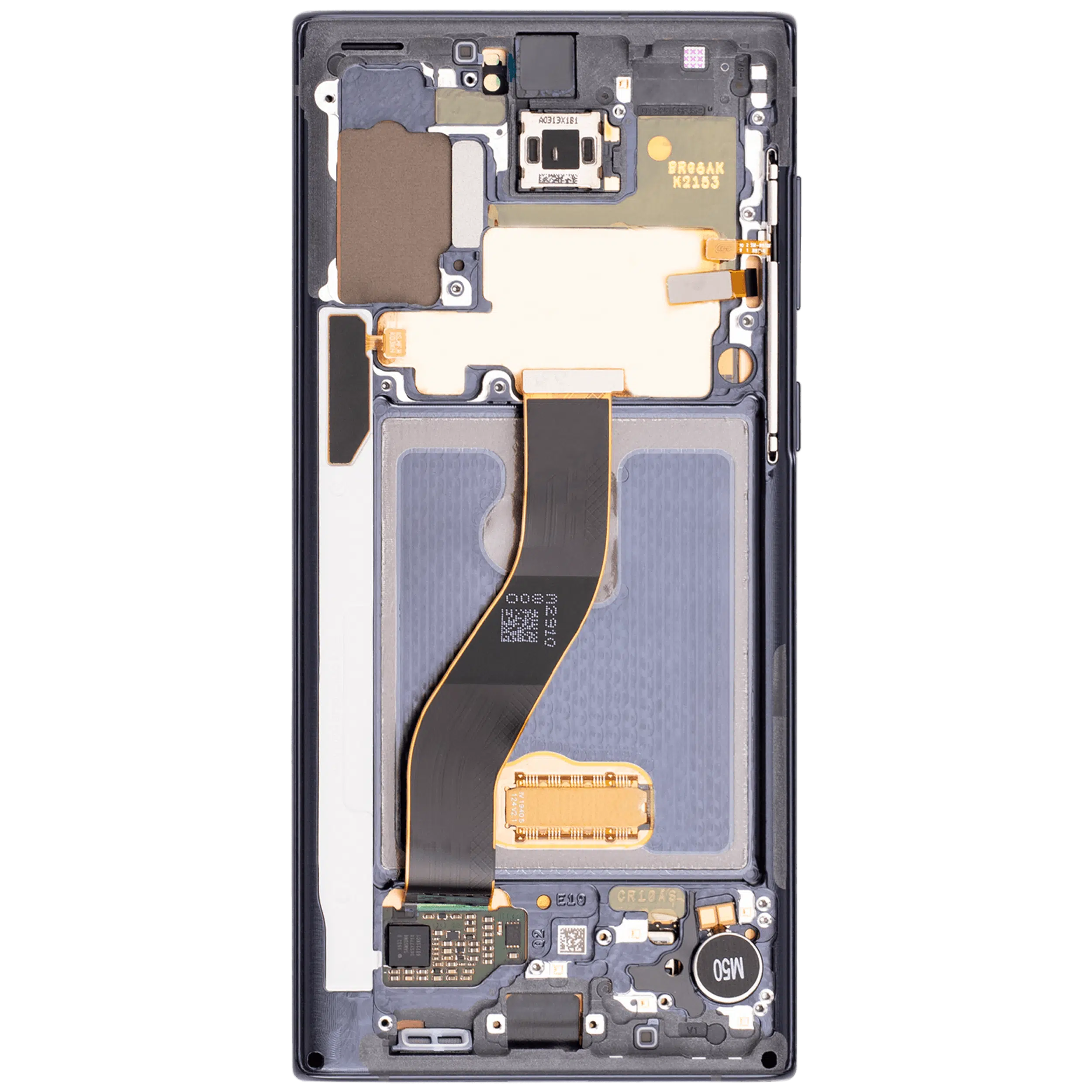 Samsung Galaxy Note 10 (Aftermarket Plus) (Aura Black) ile Uyumlu Çerçeveli OLED Montajı 