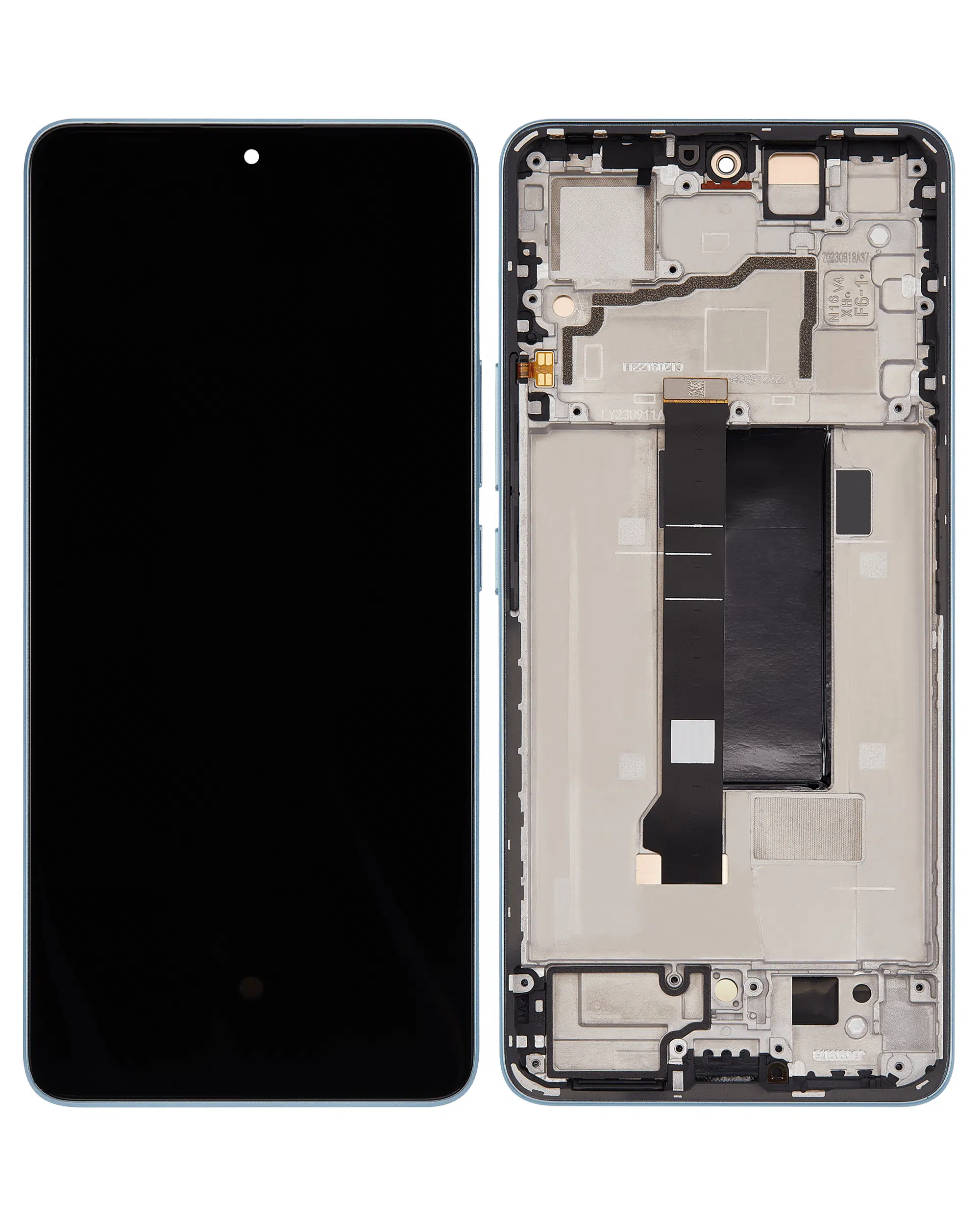 Xiaomi Redmi Note 13 Pro 5G İle Uyumlu Çerçeveli Ekran Dokunmatik (%100 Orijinal Ürün) (Mavi)