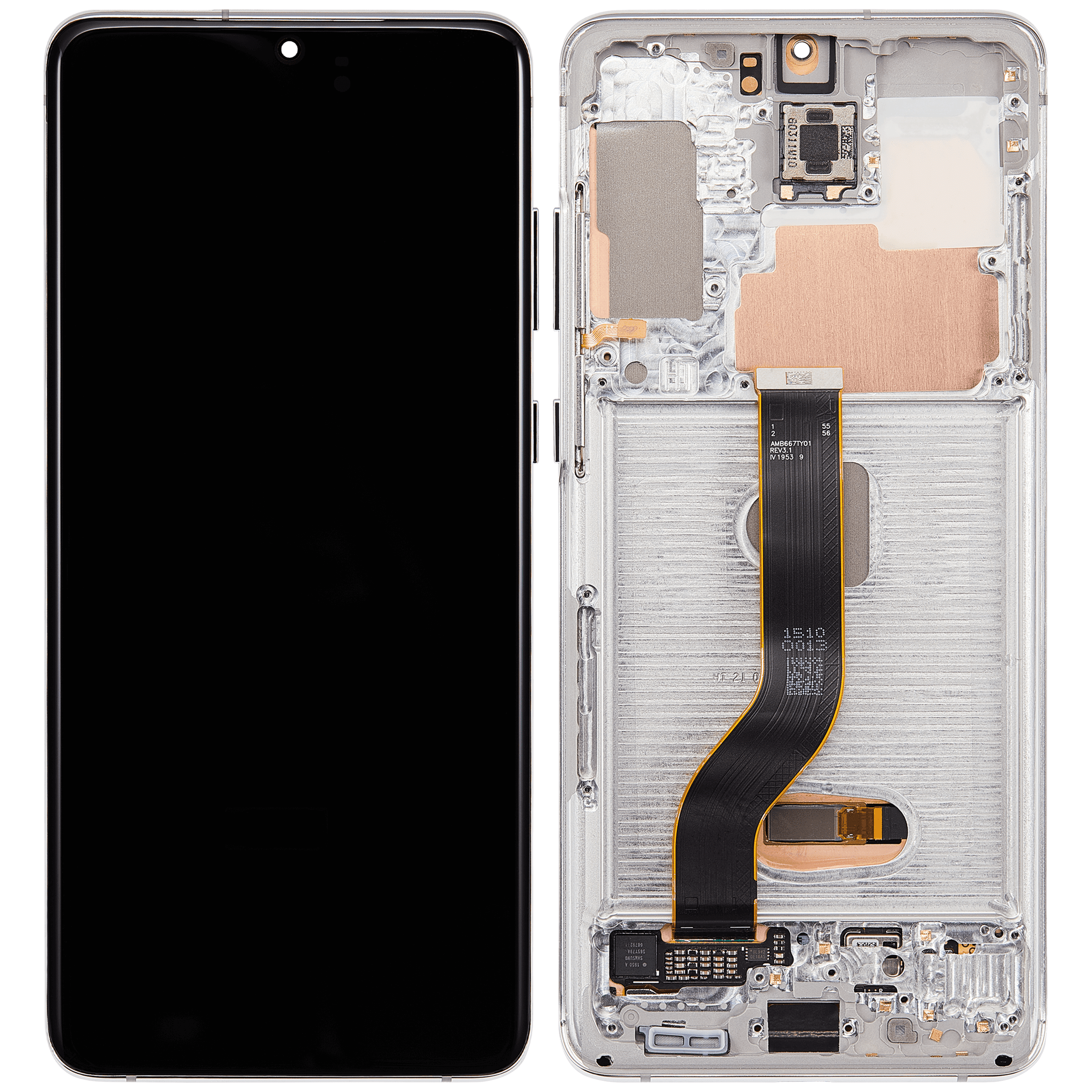 Samsung Galaxy S20 Plus 5G İle Uyumlu Çerçeveli Ekran Dokunmatik (Oled) (Bulut Beyazı)