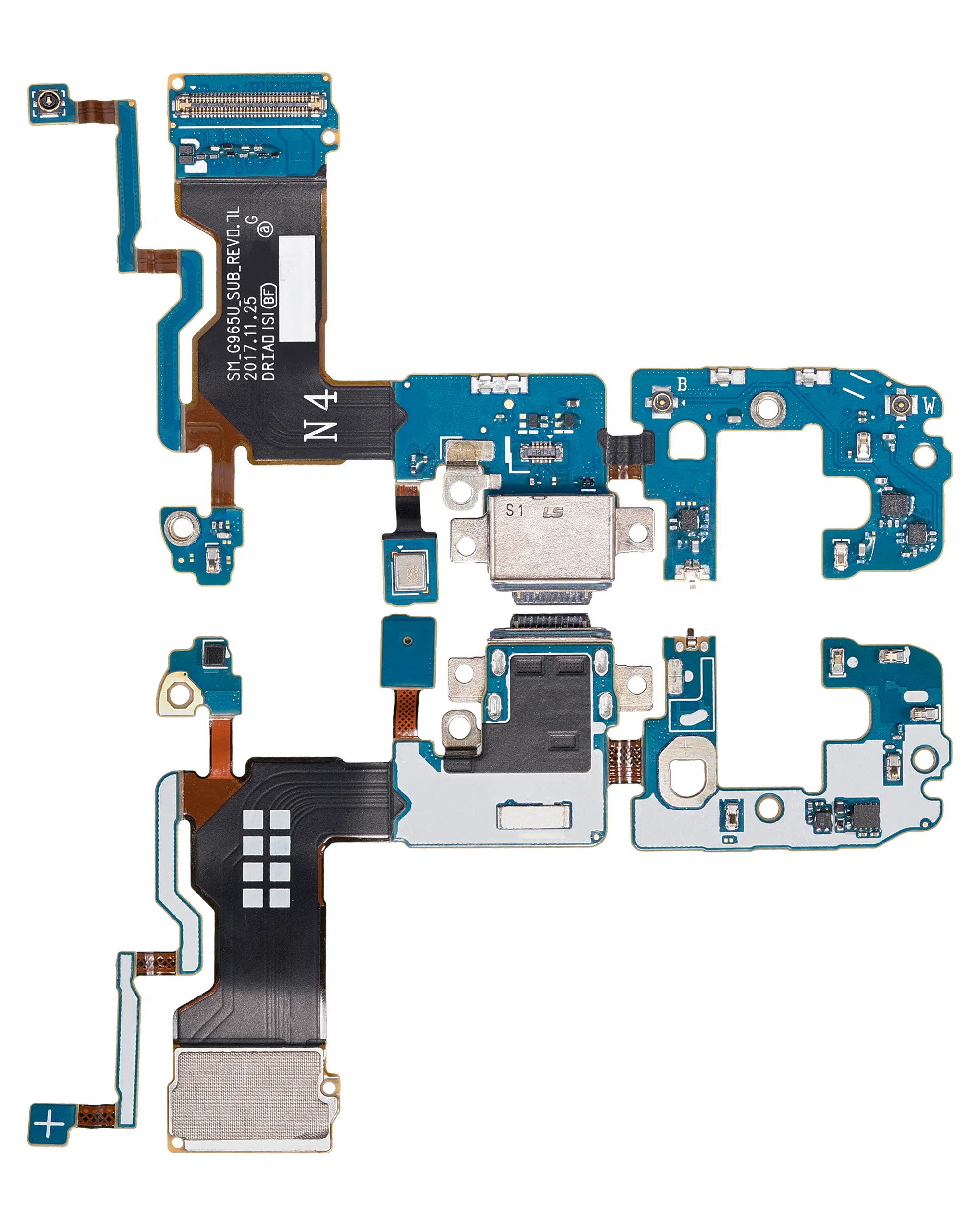 Samsung Galaxy S9 Plus (G965U) (ABD Versiyonu) ile Uyumlu Esnek Kablolu Şarj Bağlantı Noktası 