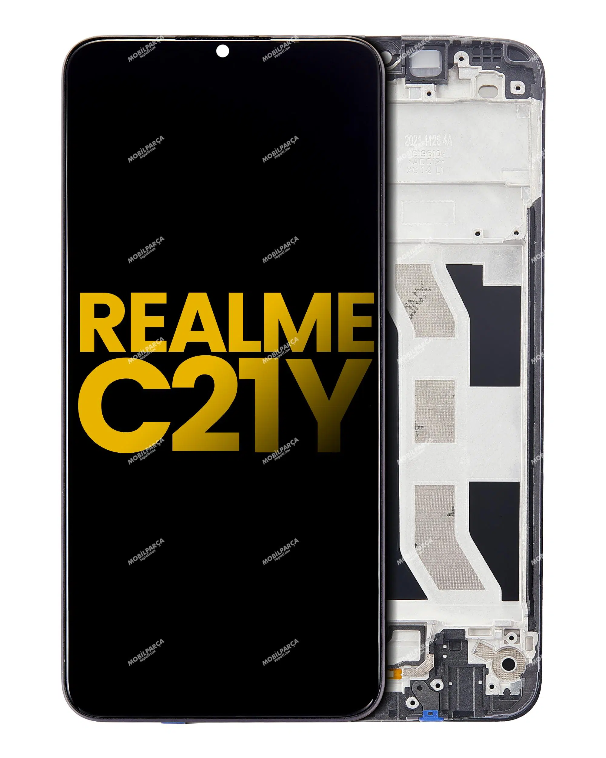 Oppo Realme C21Y İle Uyumlu Çerçeveli Ekran Dokunmatik (%100 Orijinal Ürün)