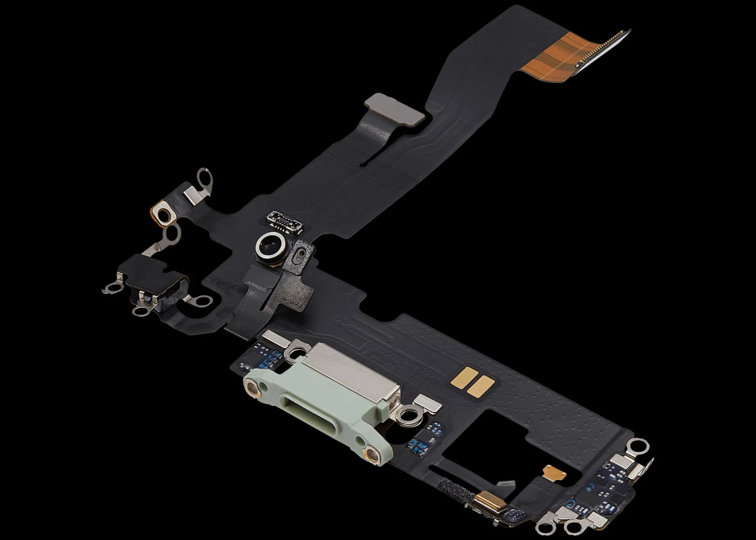 İphone 12/12 Pro ile Uyumlu Şarj Portu Filmi Kablo (Kullanılan OEM Çekme) (Yeşil) (%100 Orijinal Ürün)