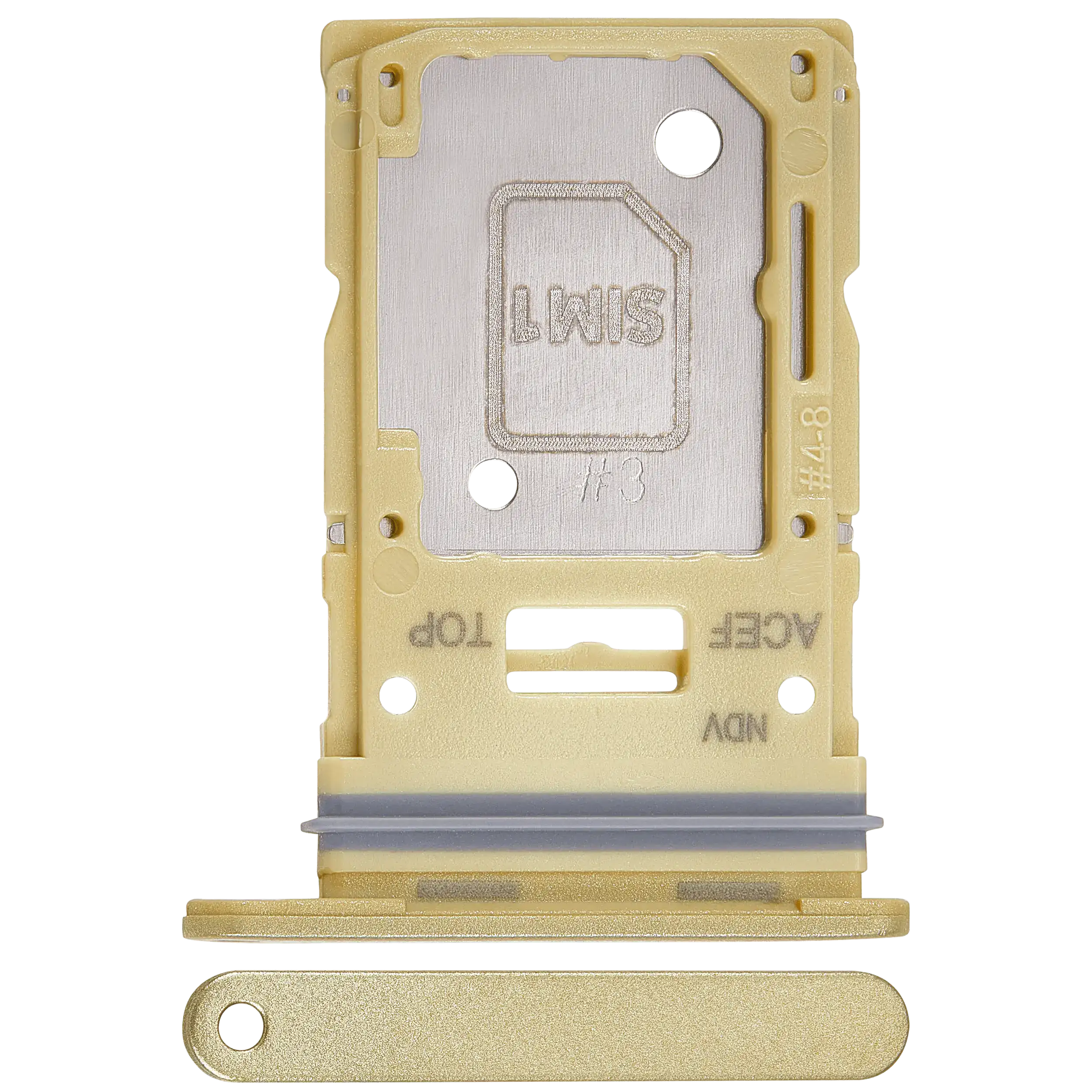 Samsung Galaxy A35 ile Uyumlu Çift Sim Kart Tepsisi (A356 / 2024) (Sarı)