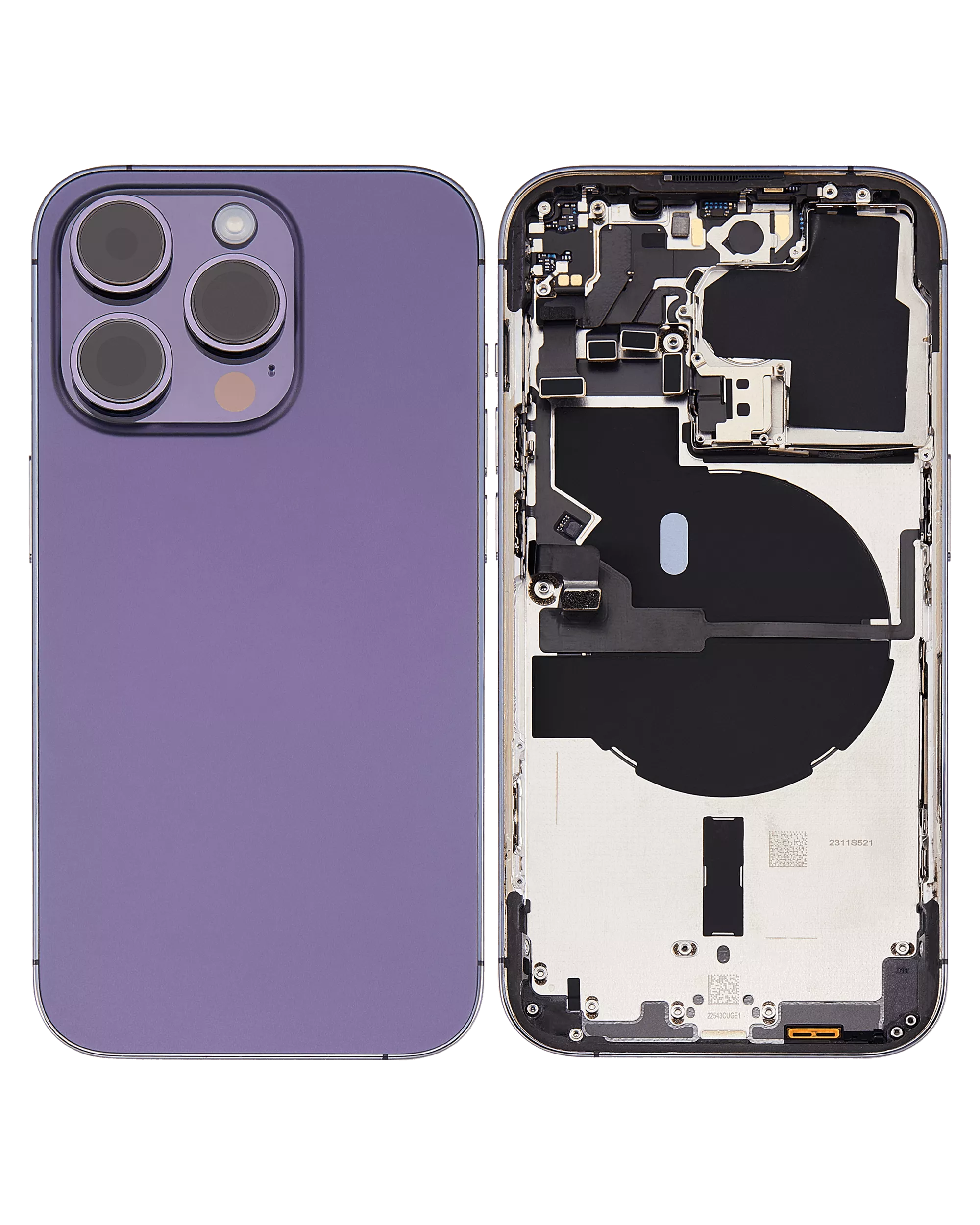 Arka Muhafaza W/Küçük Önceden Yüklenmiş İphone 14 Pro ile Uyumlu (ABD Versiyonu) (Kullanılan OEM Çekme: Sınıf ...