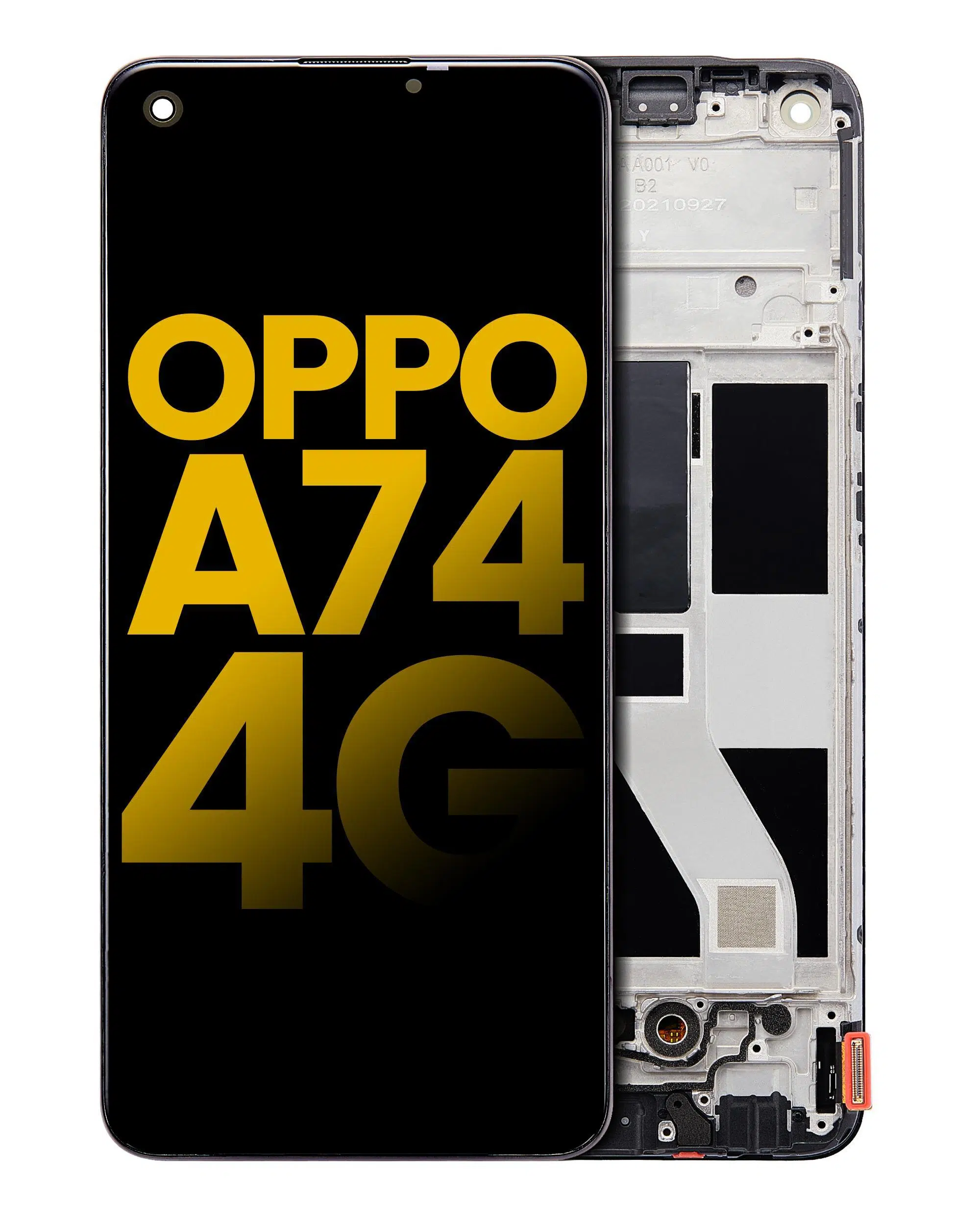 Oppo A74 4G İle Uyumlu Çerçeveli Ekran Dokunmatik (%100 Orijinal Ürün)