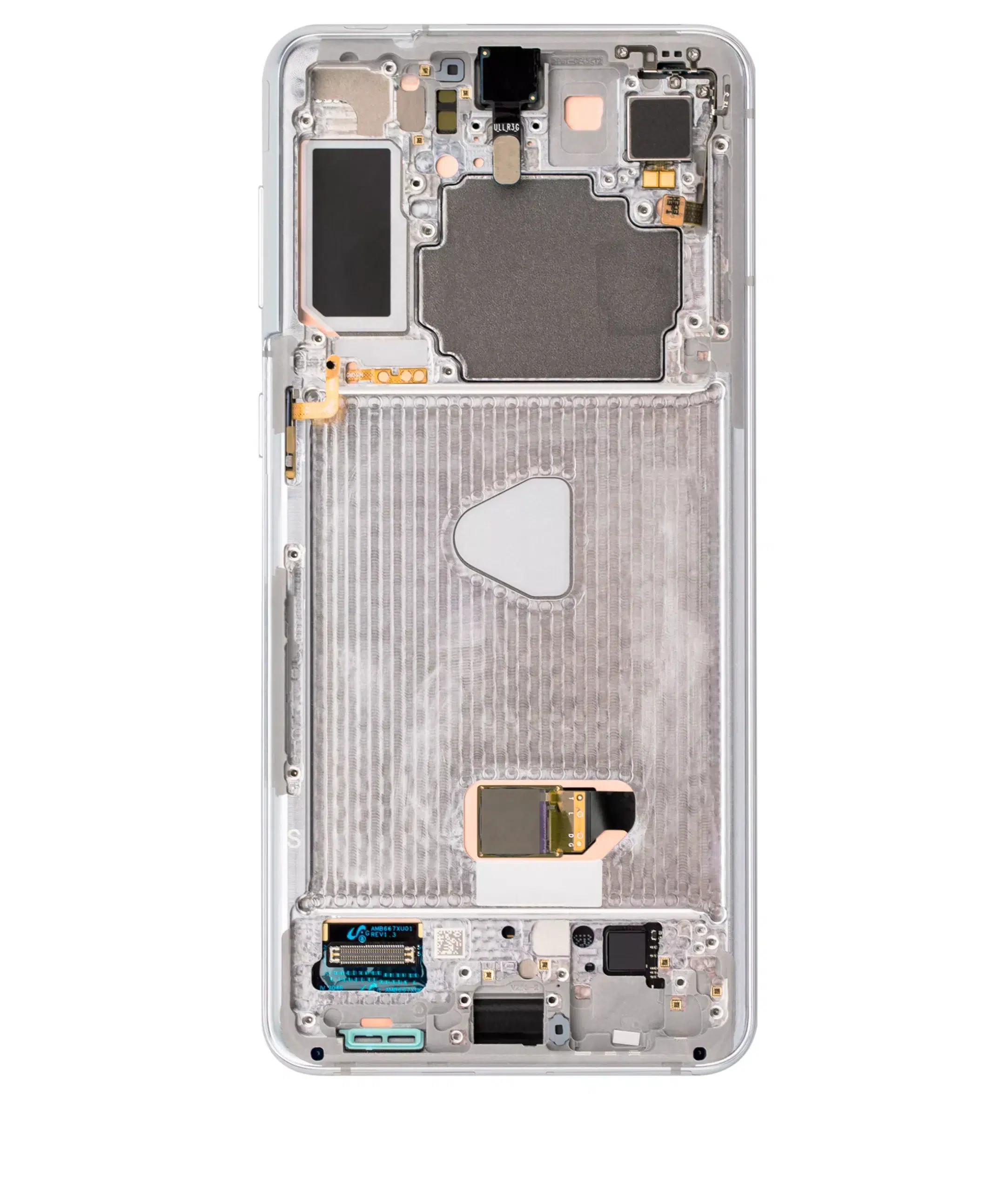 Samsung Galaxy S21 Plus 5G (Servis Paketi) (Phantom Silver) İle Uyumlu Çerçeveli OLED Montajı 