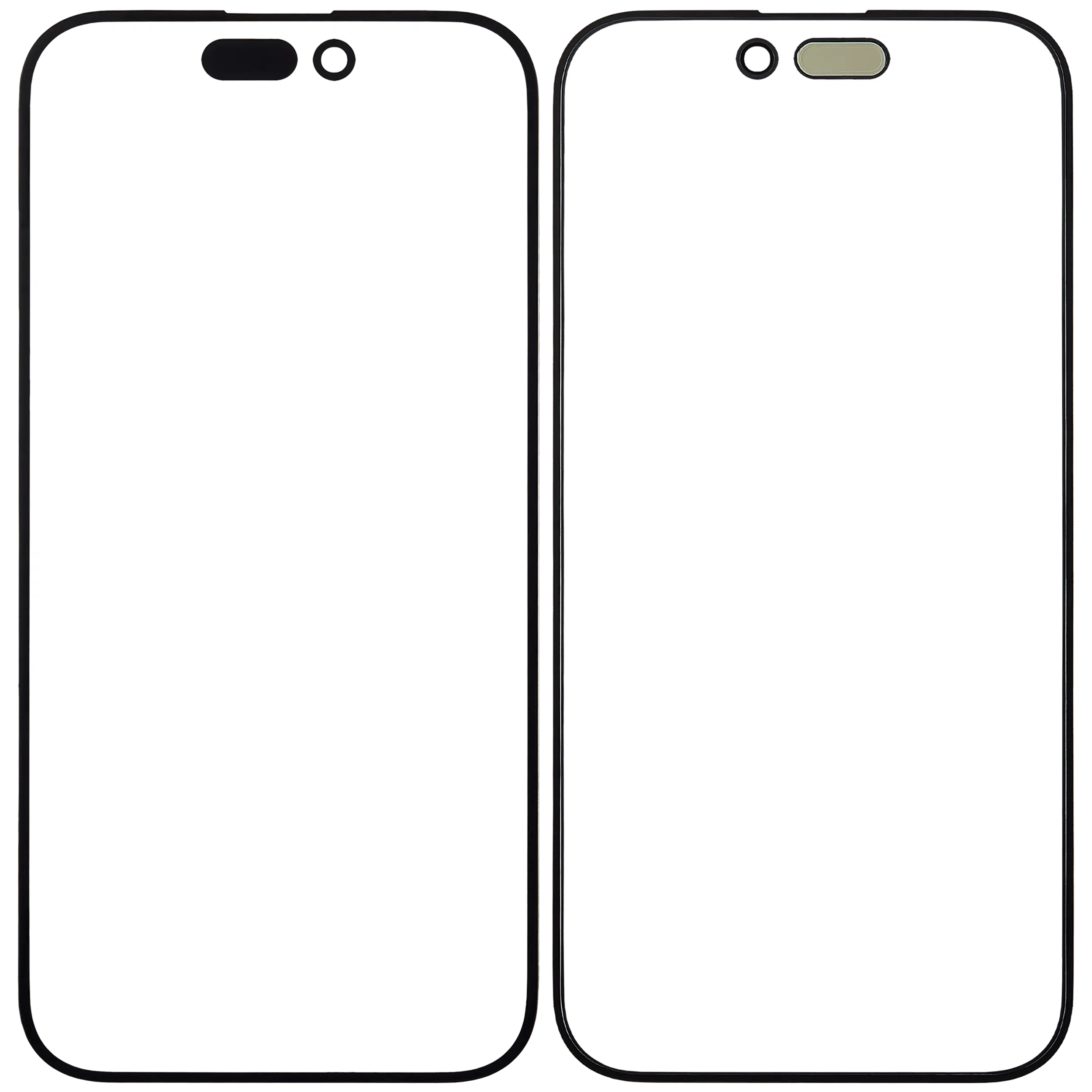 2'si 1 Arada (Cam + OCA Önceden Yüklenmiş) İphone 15 Pro (OCA Master) (2'li Paket) ile Uyumlu