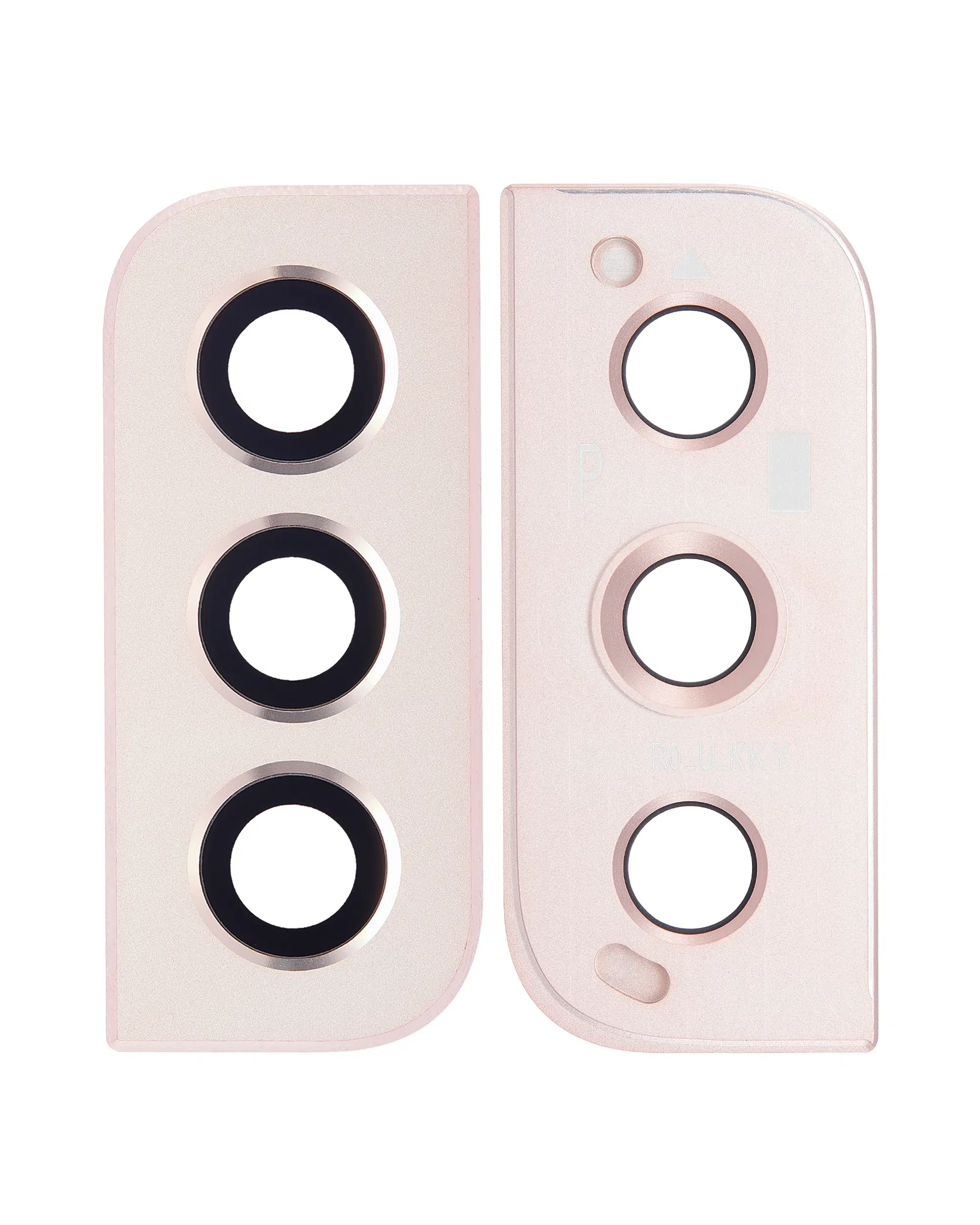Samsung Galaxy S22 / S22 Plus İle Uyumlu Çerçeve Halkalı Arka Kamera (Orijinal) Lensi (Pembe Altın)