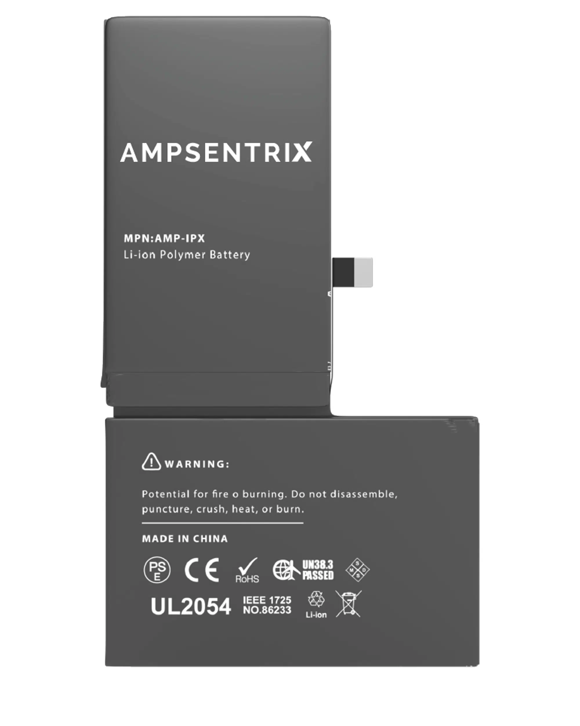 İphone X ile Uyumlu Batarya Pil Garantili (AmpSentrix Basic)