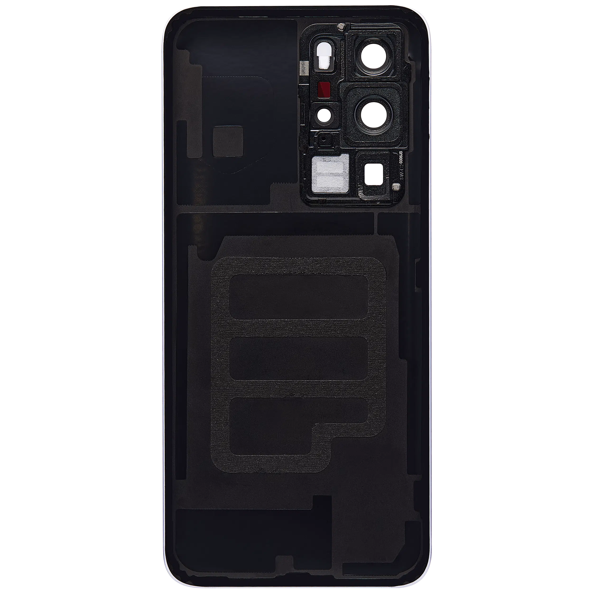 Huawei P40 Pro İle Uyumlu Kamera Lensli Arka Kapak Camı (Derin Deniz Mavisi)
