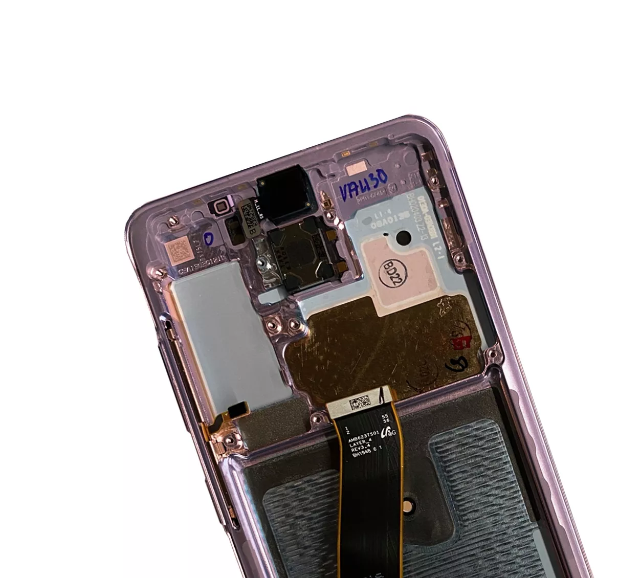 Samsung Galaxy S20 5G (Verizon Olmayan 5G UW Çerçeve) İle Uyumlu Çerçeveli OLED Ekranı(Servis Paketi) 