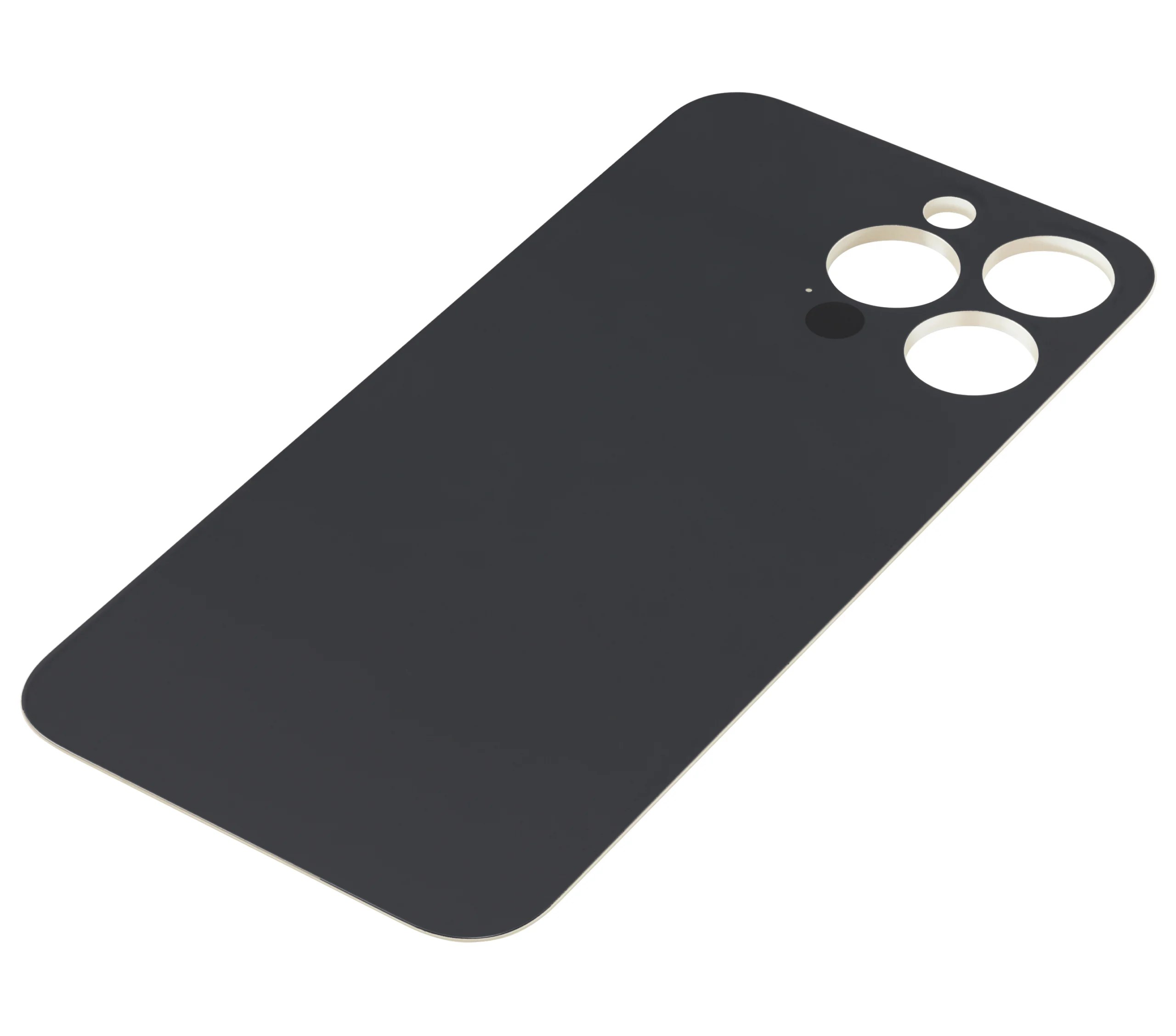 İphone 13 Pro İle Uyumlu Arka Cam Gold (Logolu / Büyük Kamera Deliği)
