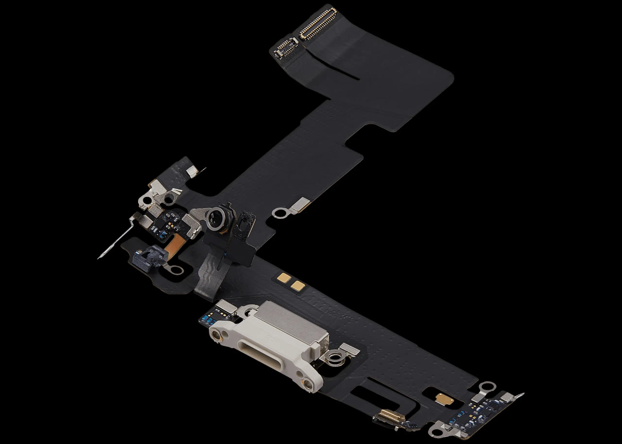 İphone 13 ile Uyumlu Şarj Portu Filmi Kablo (Kullanılan OEM Çekme) (Starlight) (%100 Orijinal Ürün)