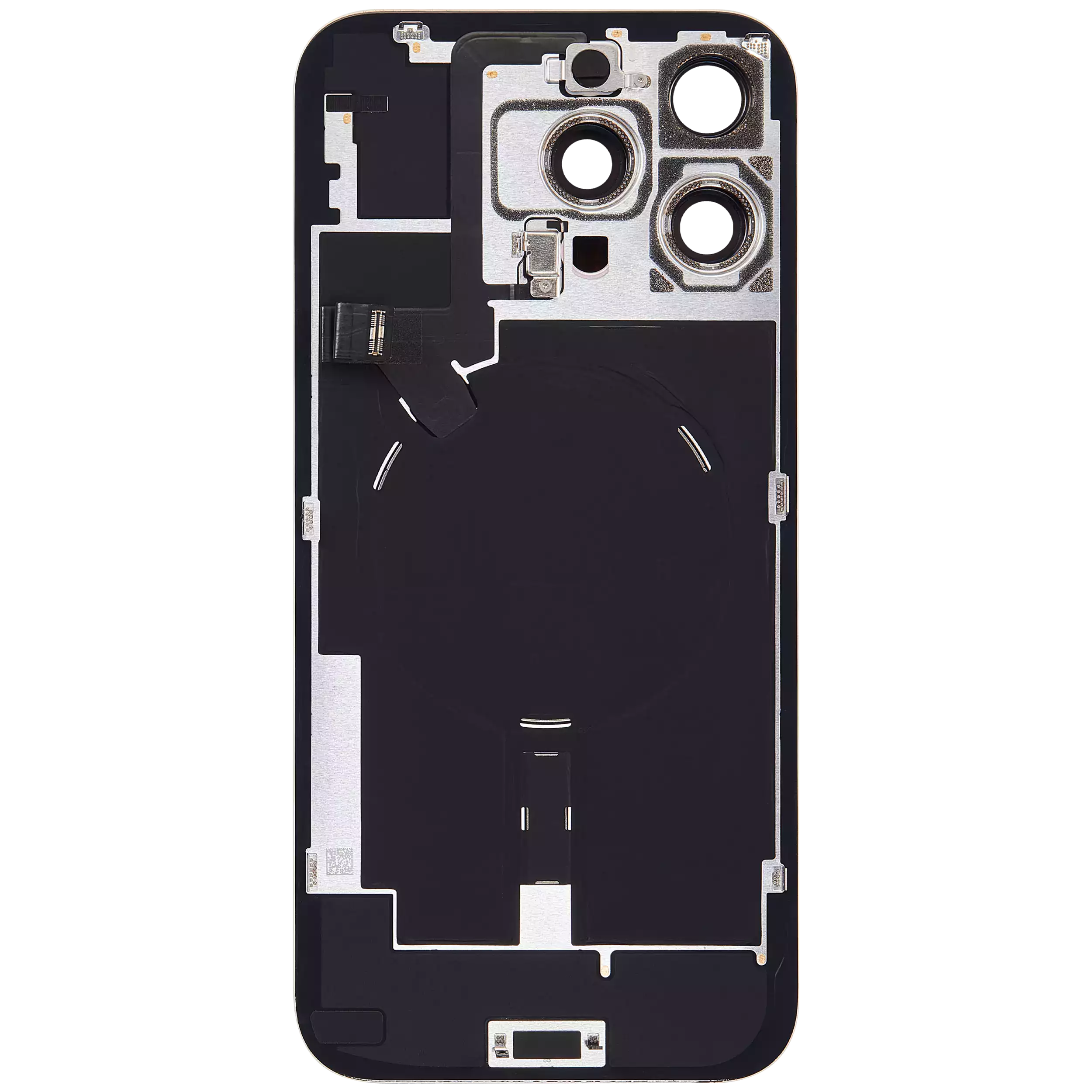 İphone 16 Pro Max İle Uyumlu Arka Cam Kapak Çelik Plakalı Kablosuz NFC Şarjlı MagSafe Mıknatıslı