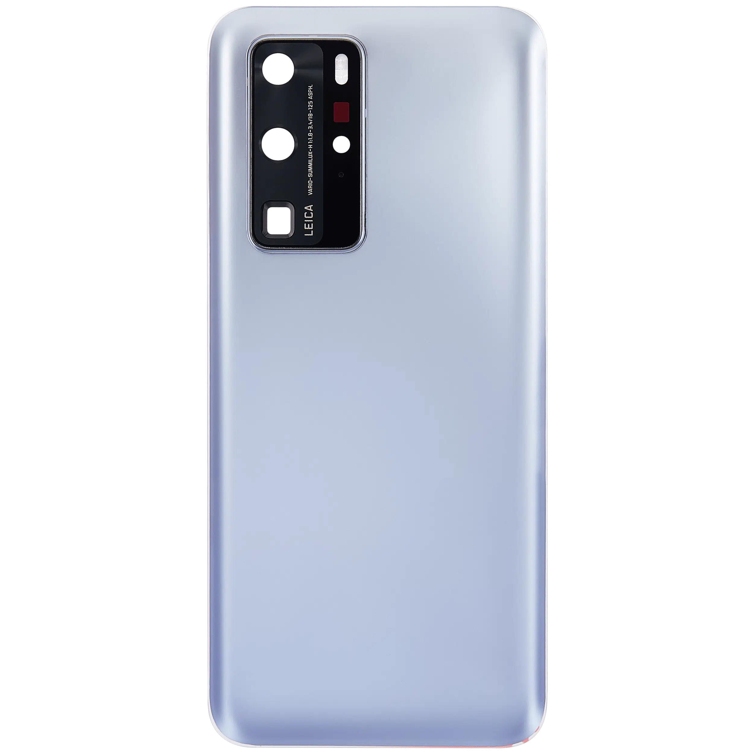 Huawei P40 Pro İle Uyumlu Kamera Lensli Arka Kapak Camı (Mat Gümüş)