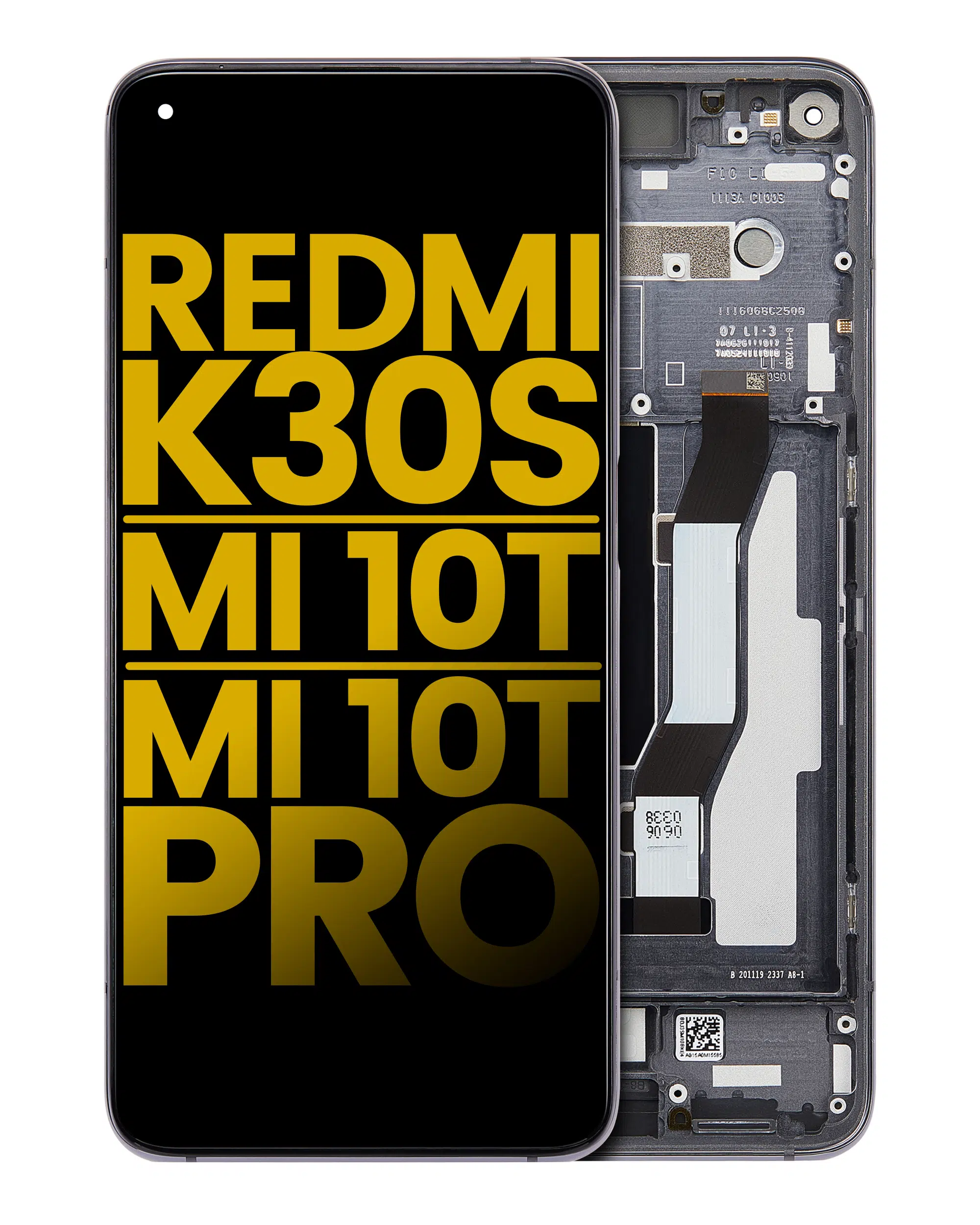 Xiaomi Mi 10T Pro ile Uyumlu Çerçeveli Ekran Dokunmatik Siyah (%100 Orijinal Ürün)