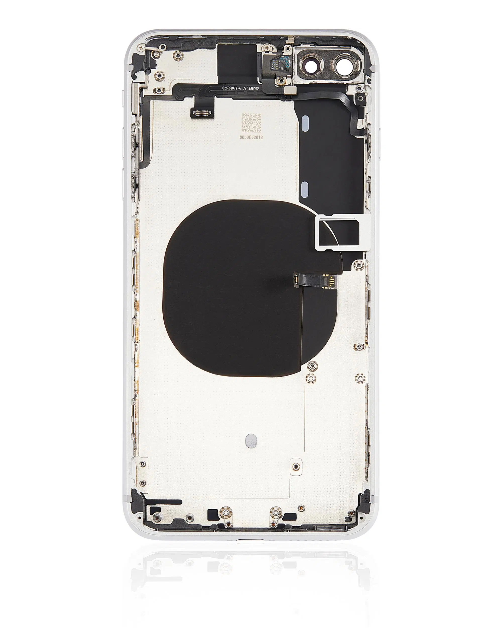 İphone 8 Plus İle Uyumlu Kasa Kapak Set Beyaz İçi Boş (Logolu) 1/1 Kasa