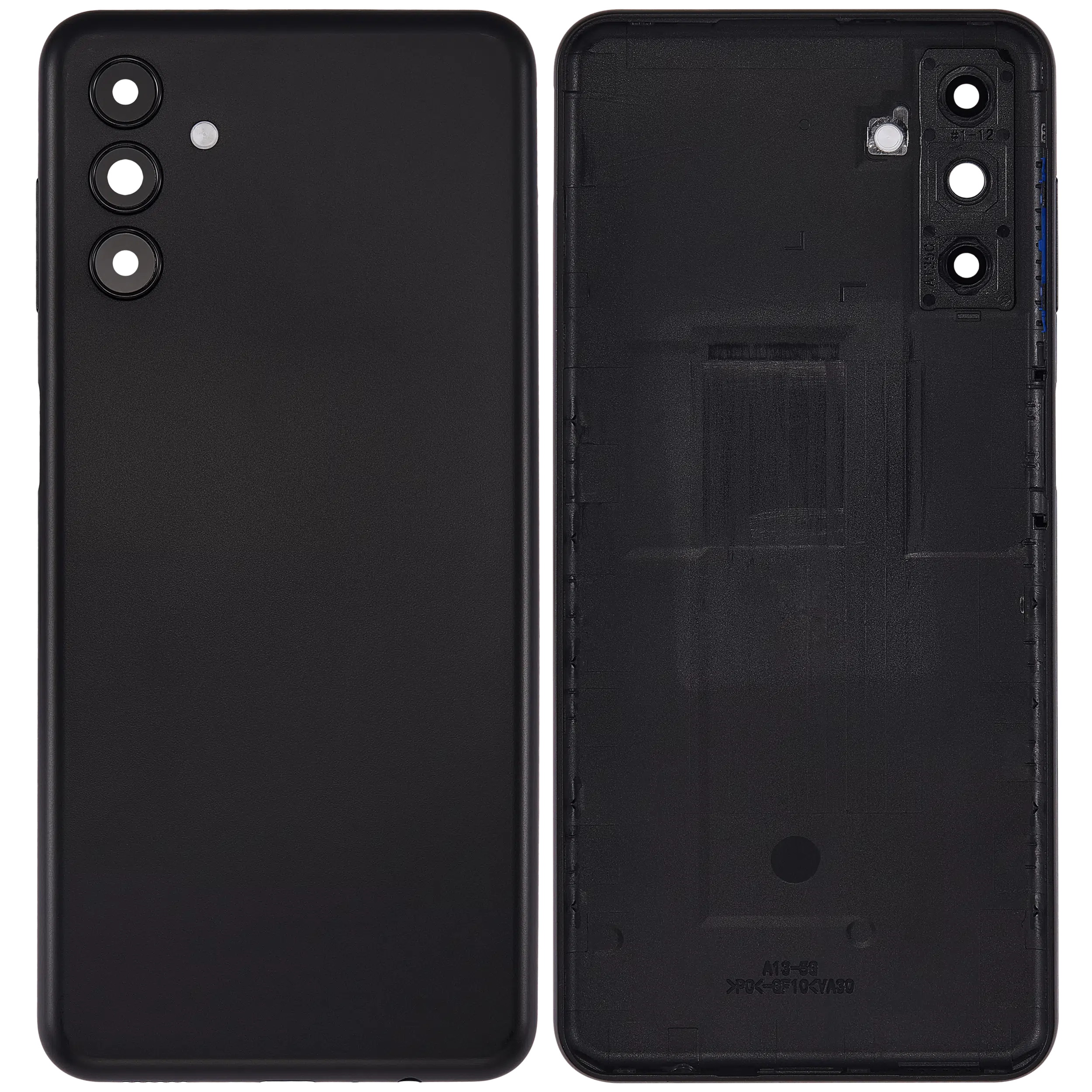 Arka kapak Camı Uyumluluk Samsung Galaxy A13 5G (A136 / 2021) (Aftermarket Plus) (Siyah)