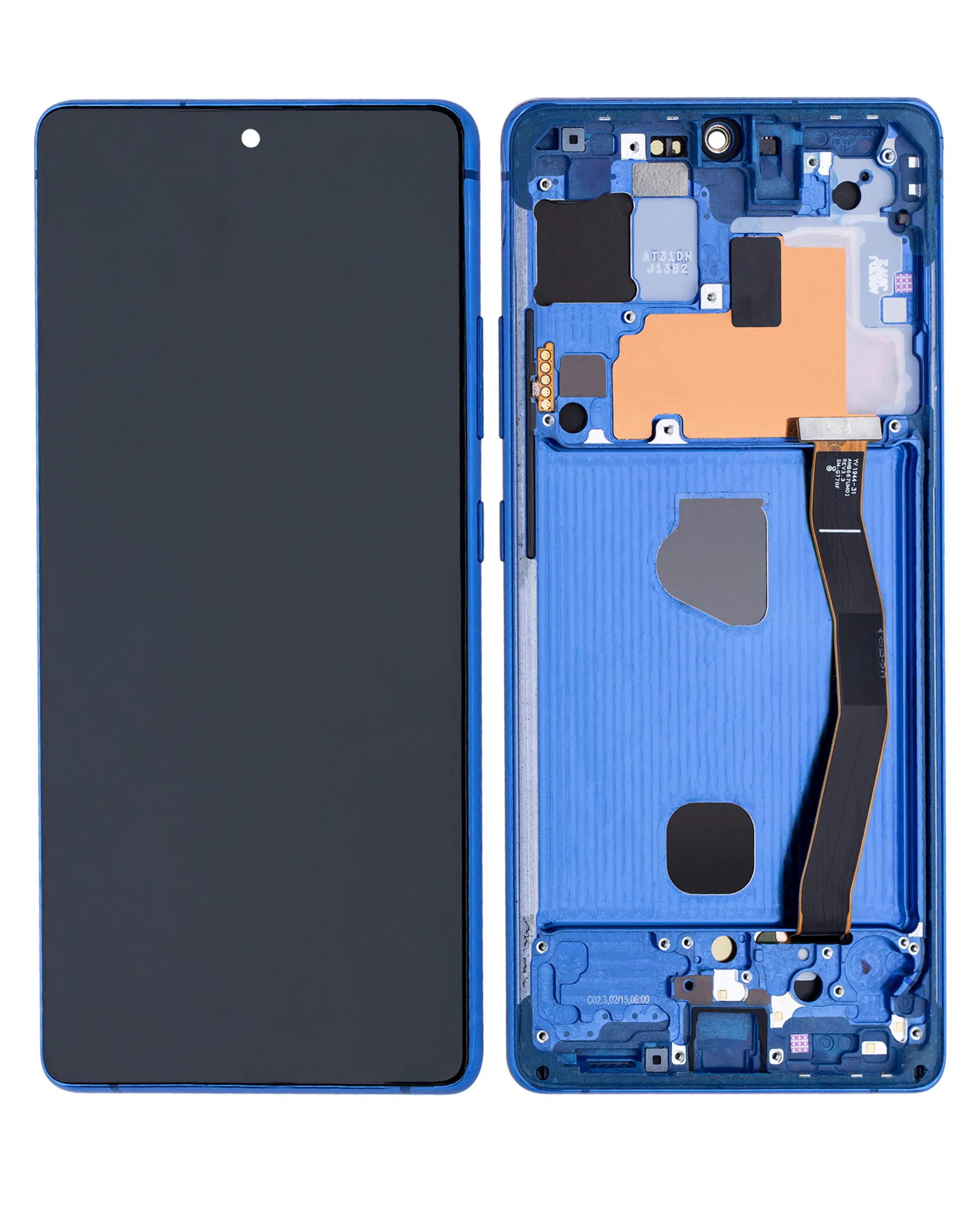 Samsung Galaxy S10 Lite İle Uyumlu Ekran Dokunmatik Çerçeveli (Prizma Mavisi)