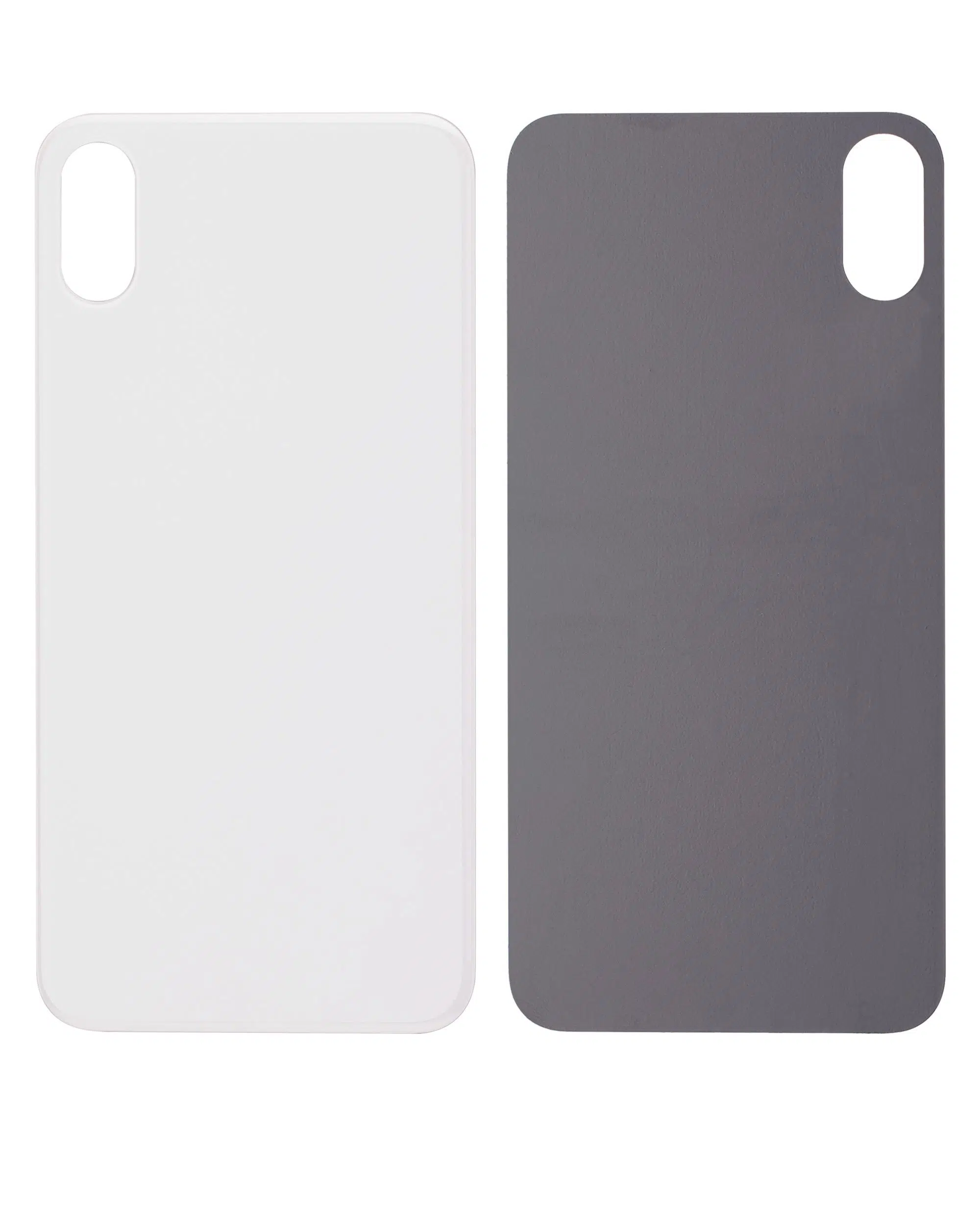 İphone XS İle Uyumlu Arka Cam Beyaz  (Logolu / Büyük Kamera Deliği)