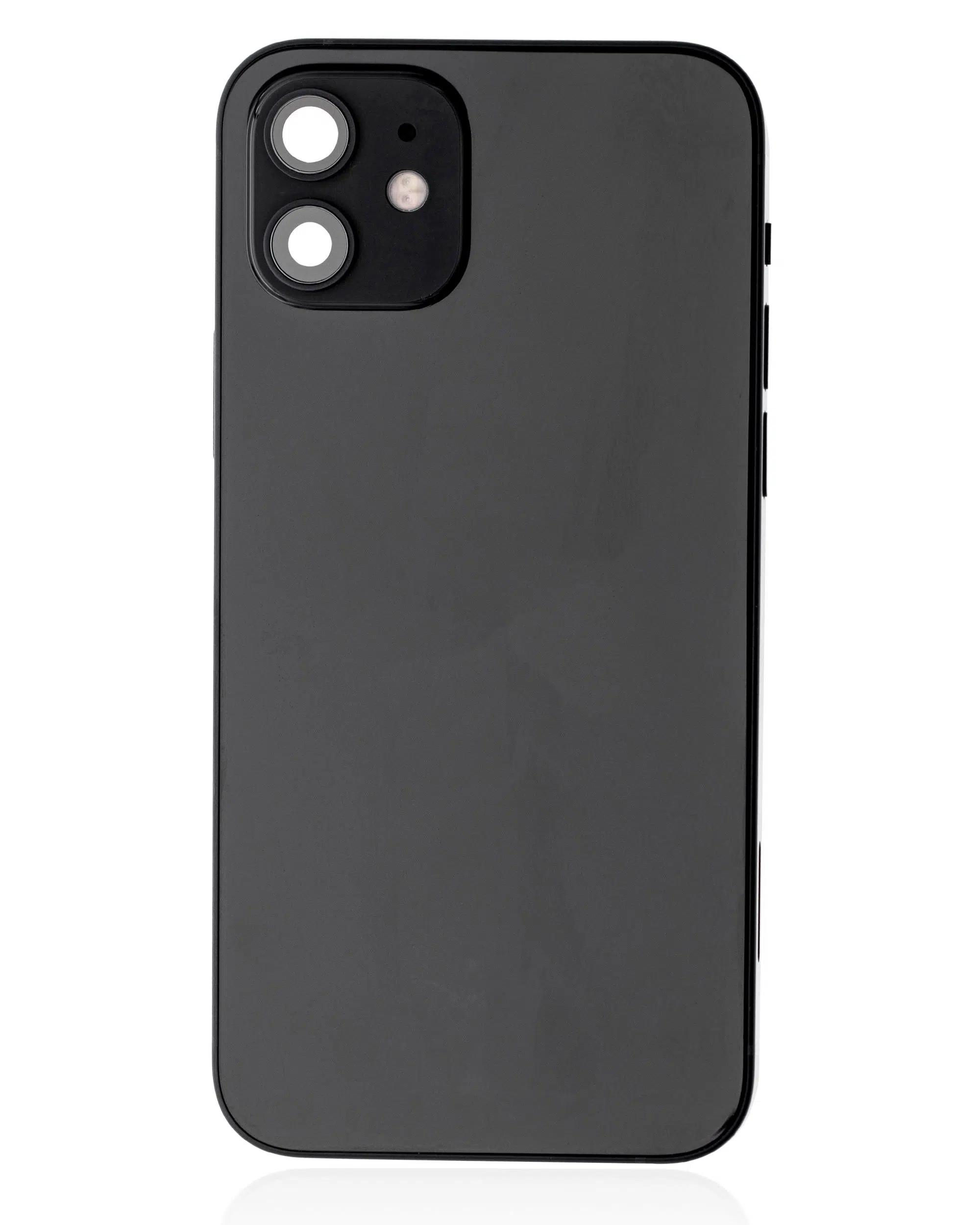 İphone 12 İle Uyumlu Kasa Kapak Set Siyah İçi Boş (Logolu) 1/1 Kasa