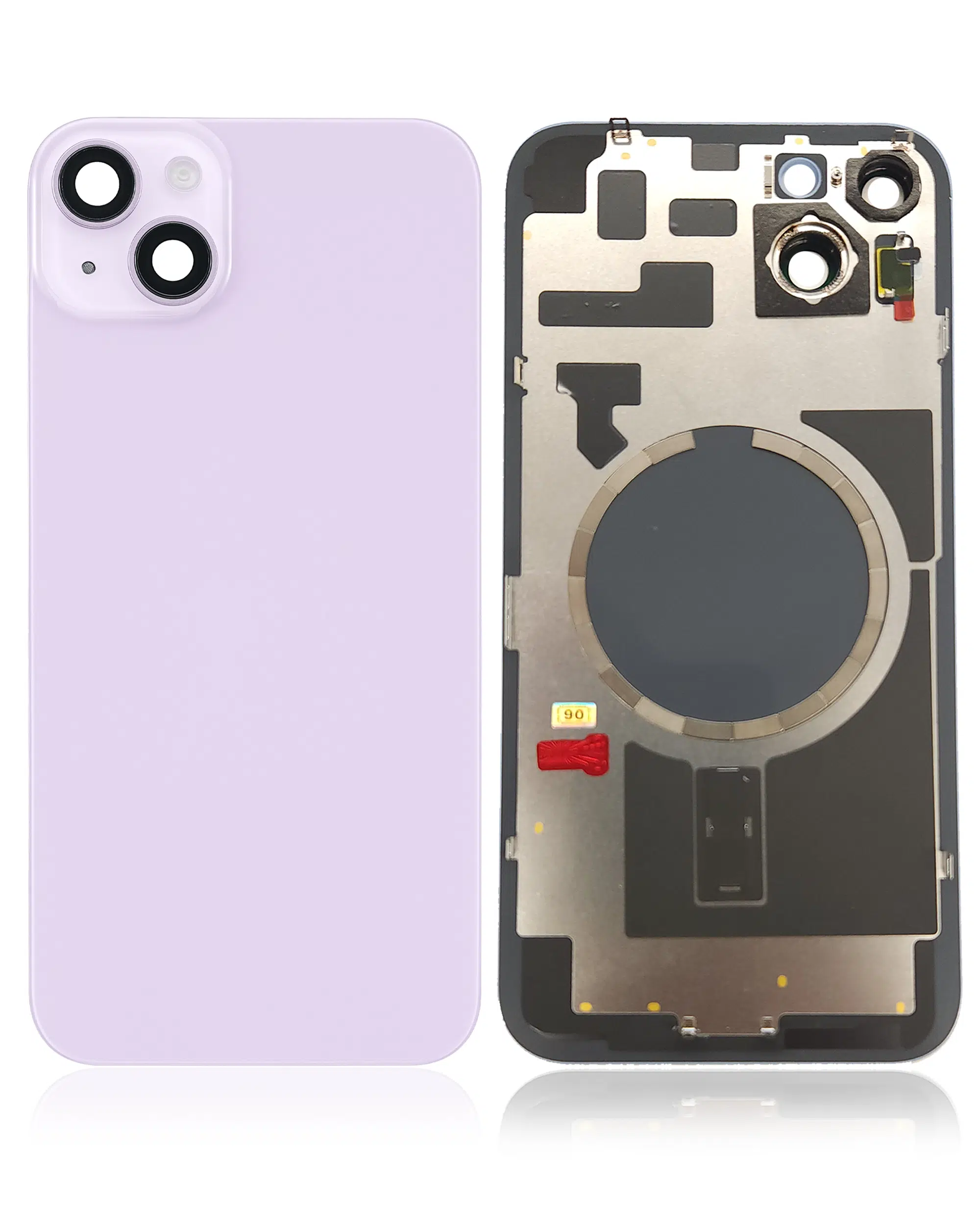 Arka Cam Çelik Plakalı MagSafe Mıknatıslı Önceden Takılmış İphone 14 Plus ile Uyumlu (Kullanılan OE...