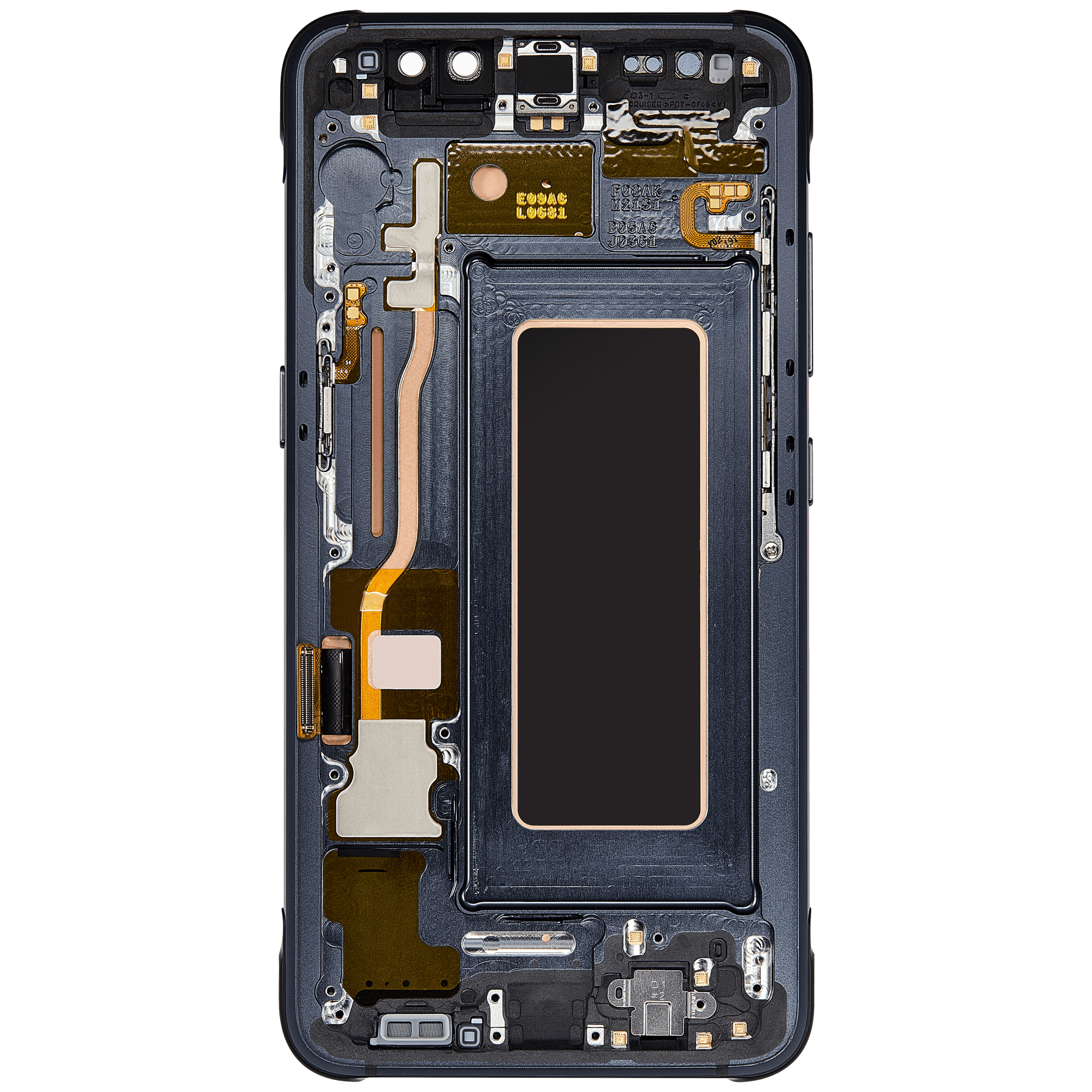 Samsung Galaxy S8 Activeİle Uyumlu Ekran Dokunmatik Çerçeveli  (Meteor Grisi) (Oled)