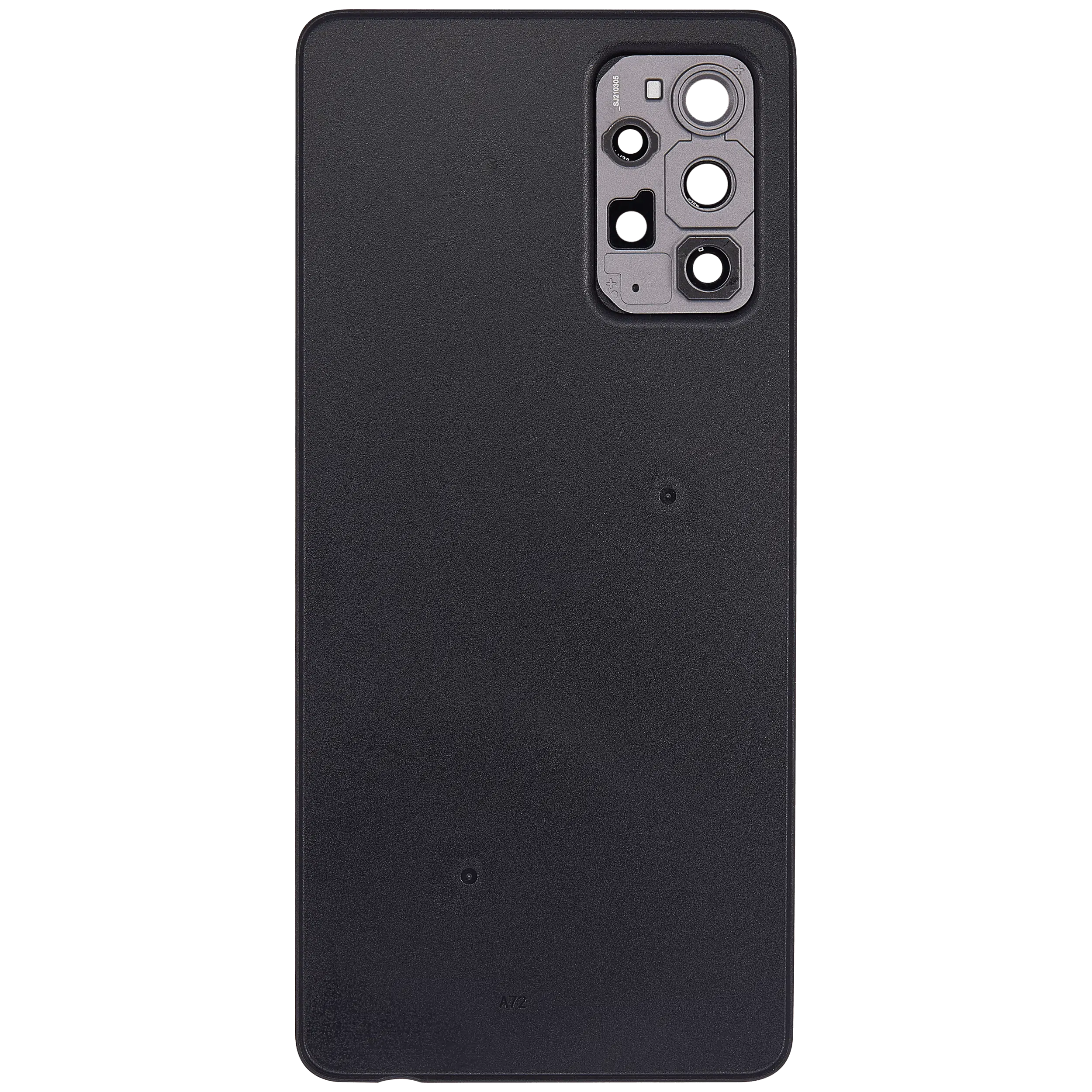Arka kapak Camı Samsung Galaxy A72 (A725 / 2021) (Aftermarket Plus) (Awesome Black) ile Uyumlu 