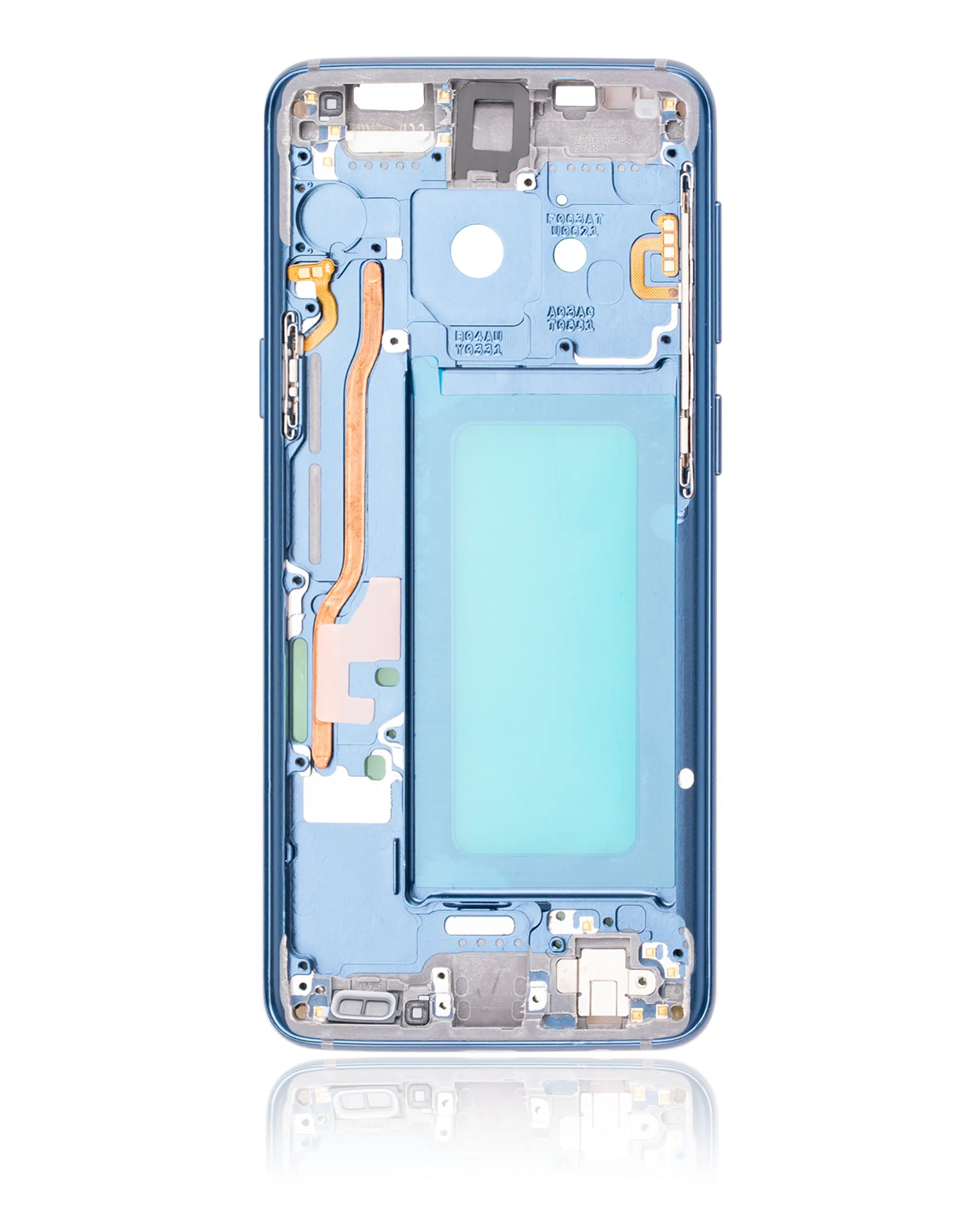 Samsung Galaxy S9 ile Uyumlu Orta Çerçeve Muhafaza (Küçük Parçalarla) (Mercan Mavisi Çerçeve) 