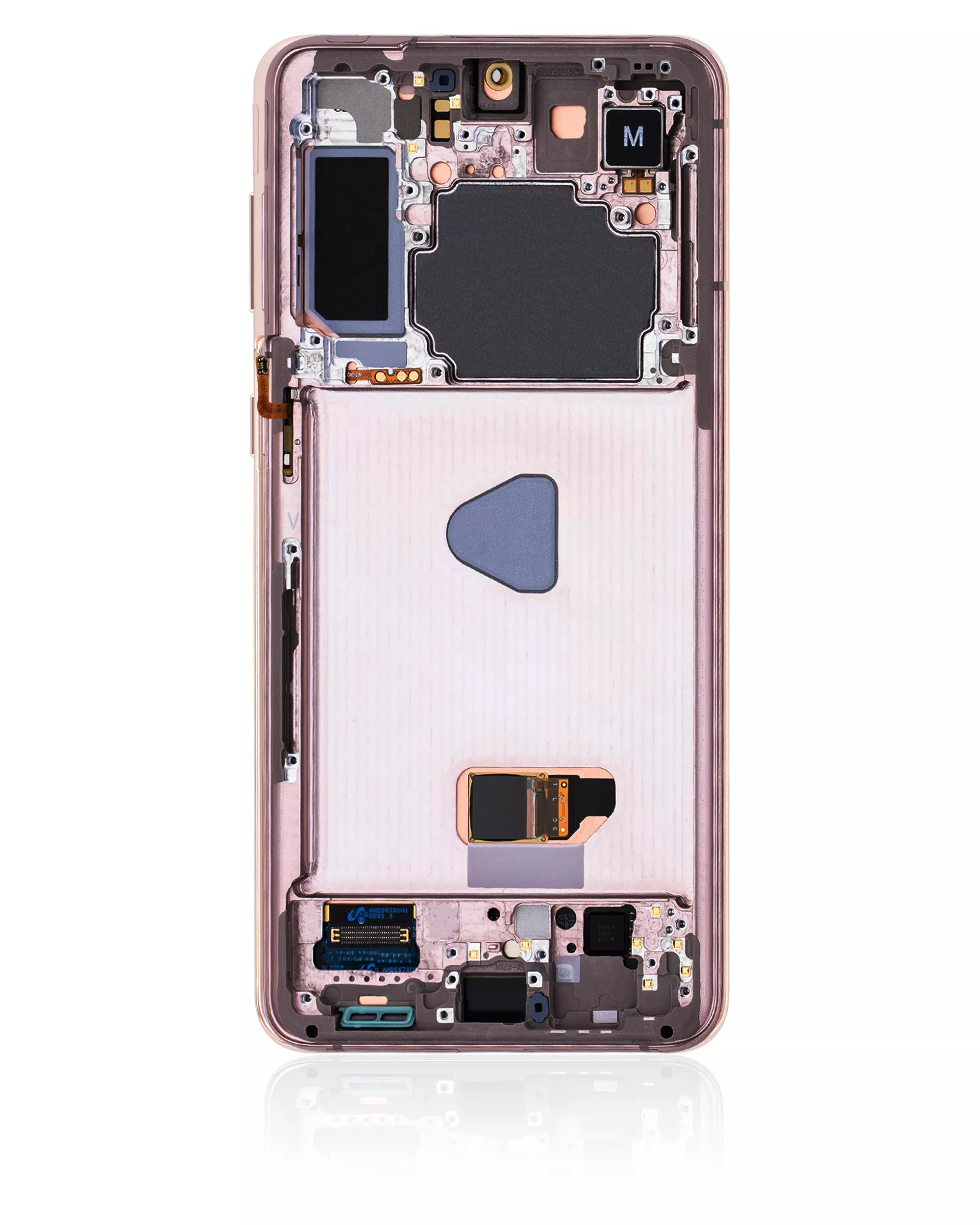 Samsung Galaxy S21 Plus 5G (Servis Paketi) İle Uyumlu Çerçeveli OLED Montajı (Phantom Violet / ... 