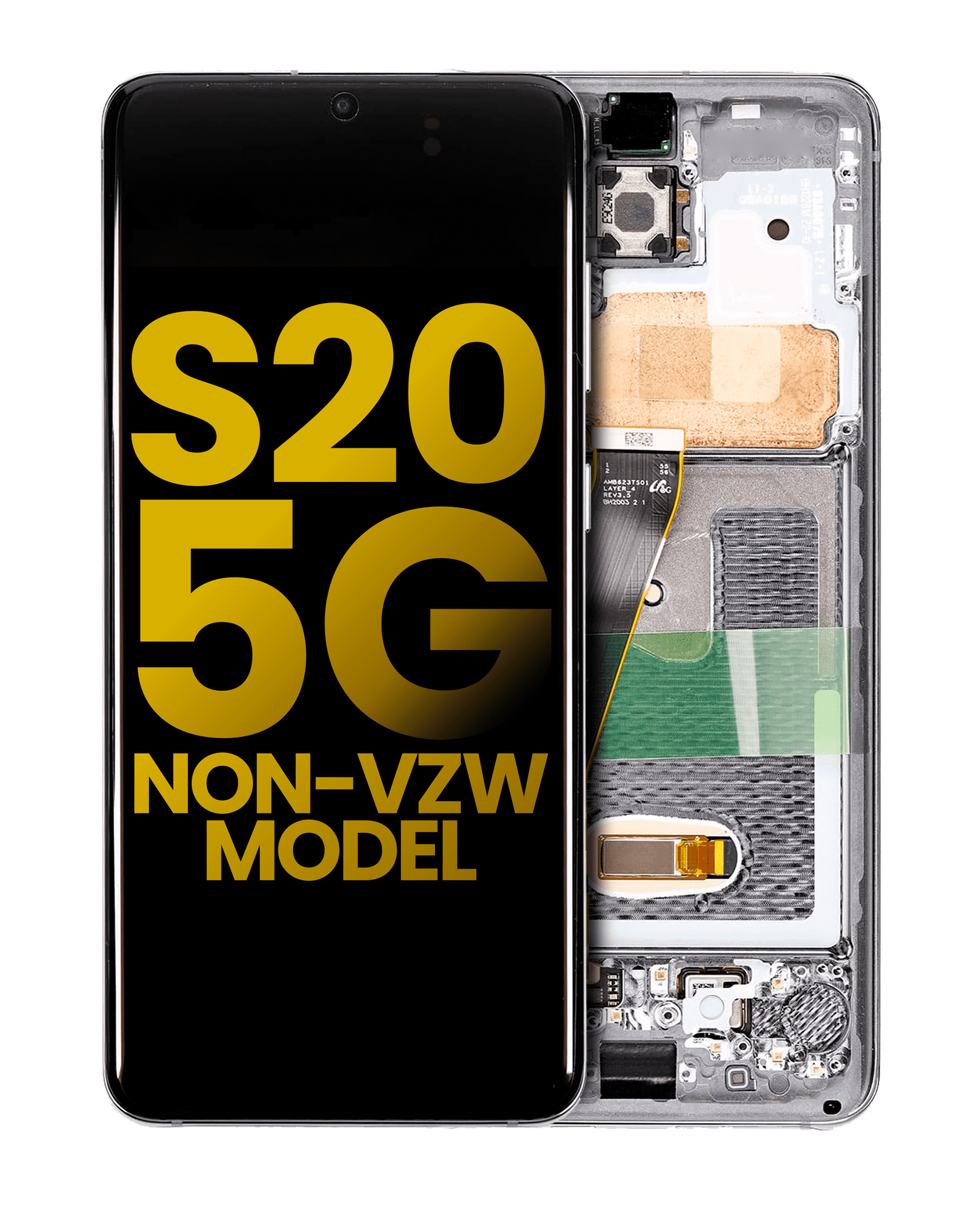 Samsung Galaxy S20 5G (Verizon Olmayan 5G UW Çerçeve) İle Uyumlu Çerçeveli OLED Ekranı(Yenilenmiş... 