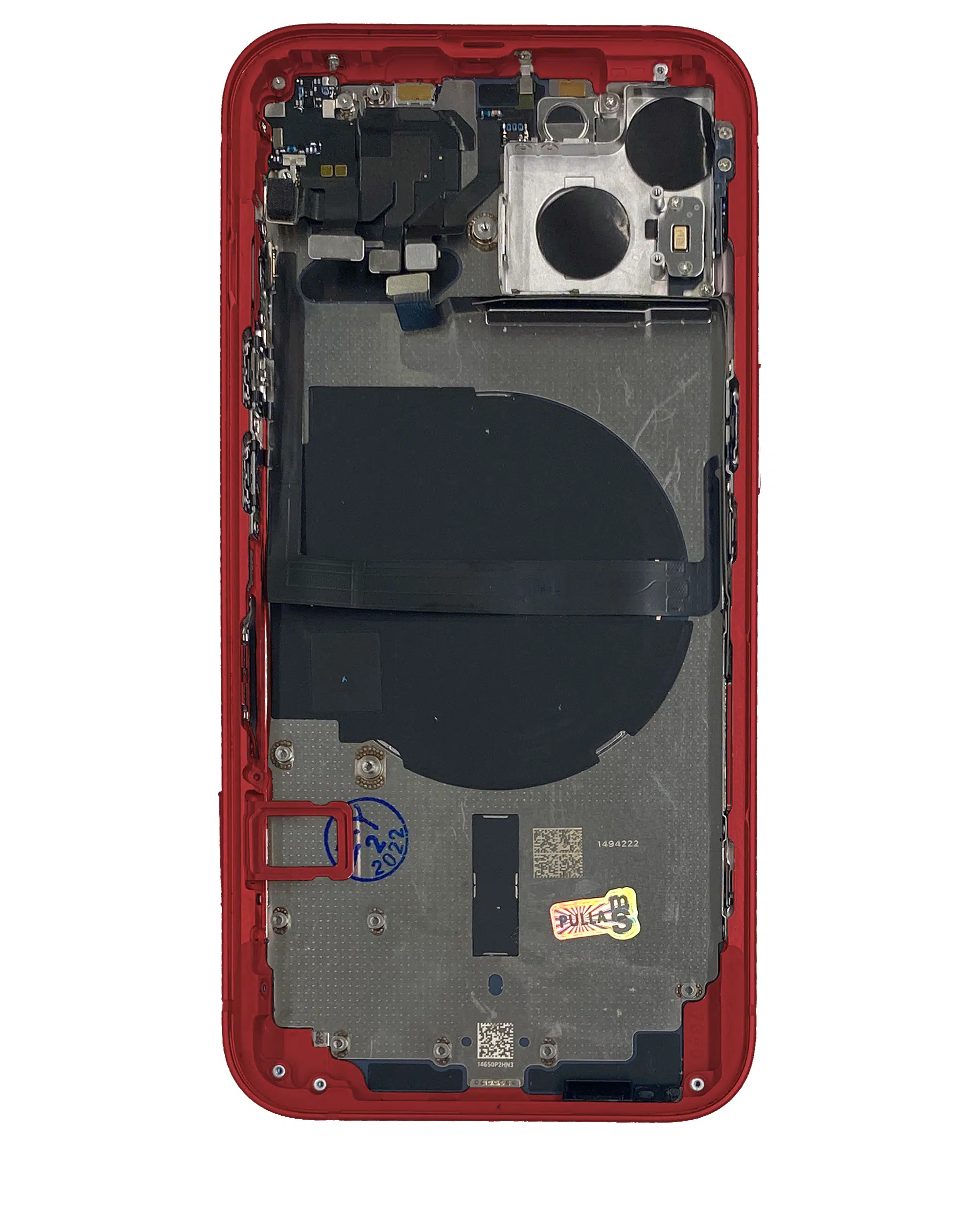 İphone 13 İle Uyumlu Kasa Kapak Set Kırmızı İçi Boş (Logolu) 1/1 Kasa